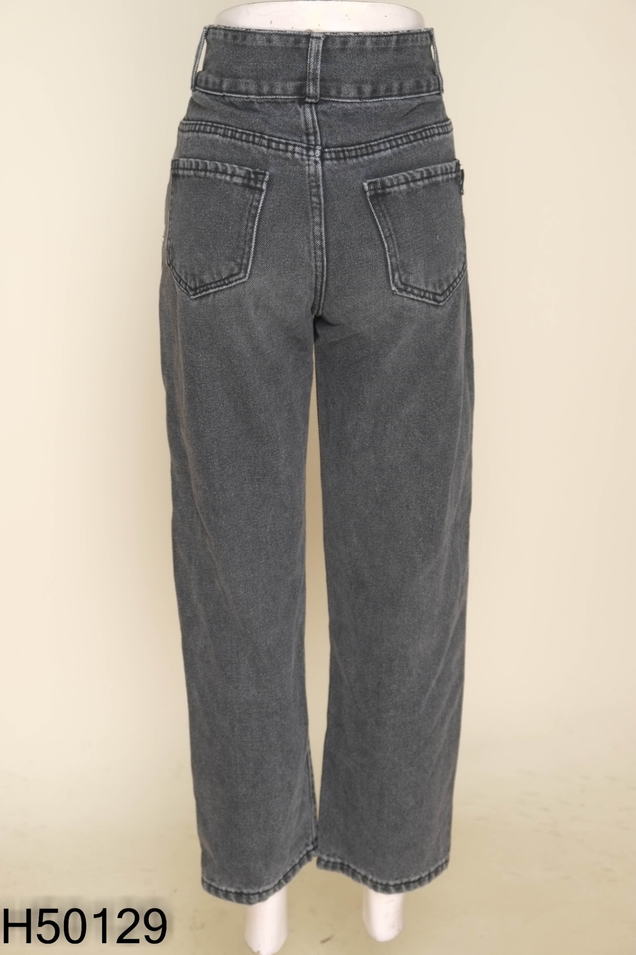 Quần jeans xám 2 cúc