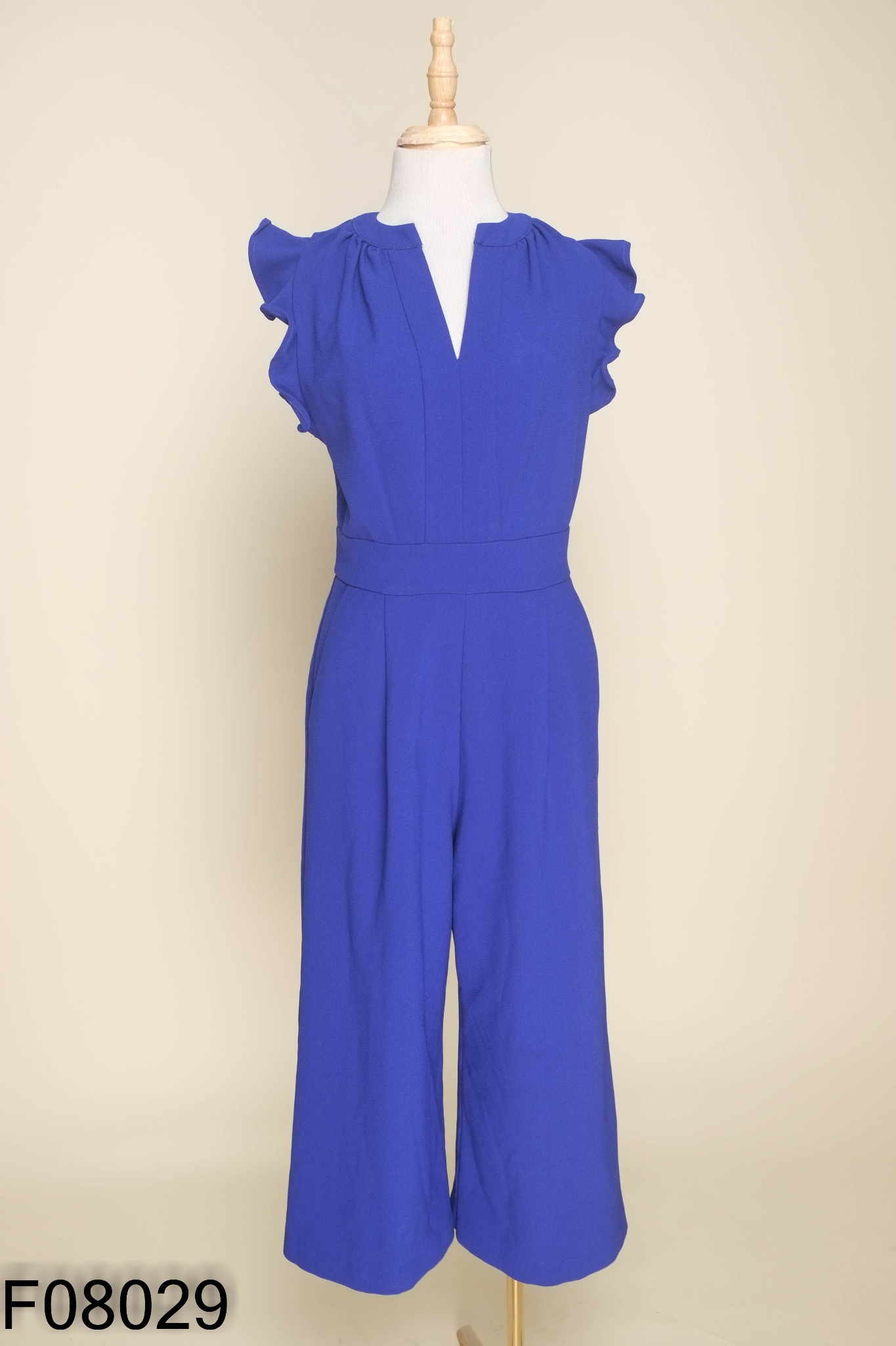 Jumpsuits xanh coban tay bèo