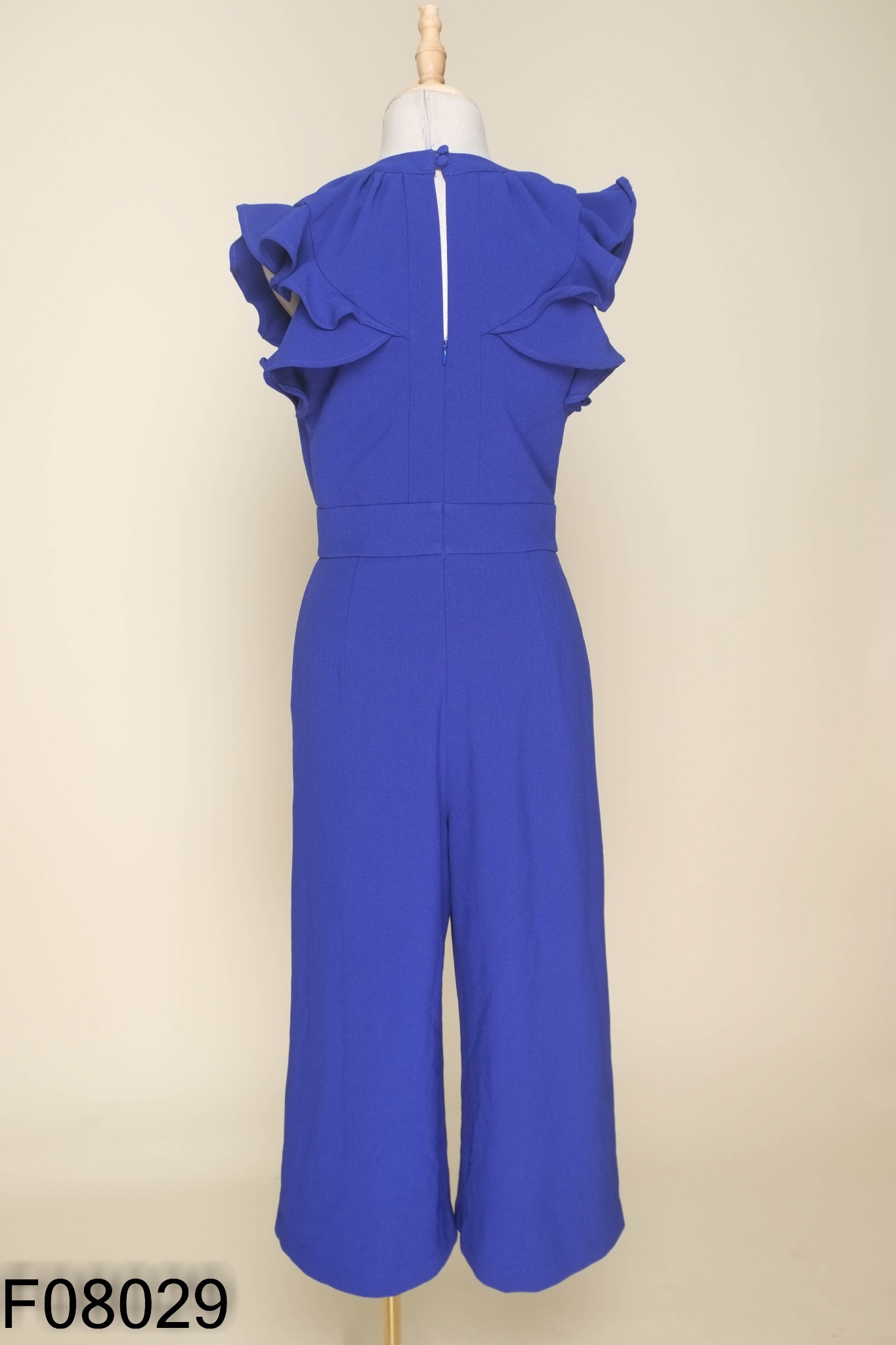 Jumpsuits xanh coban tay bèo