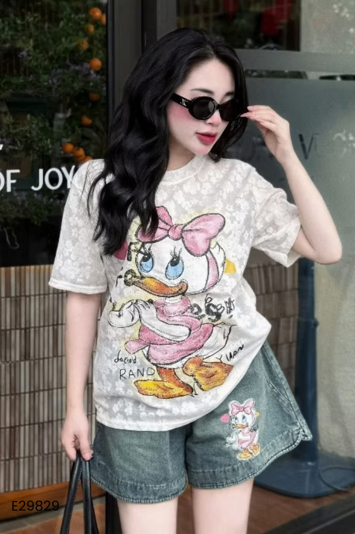 NEWTAG Áo be hình vịt hồng