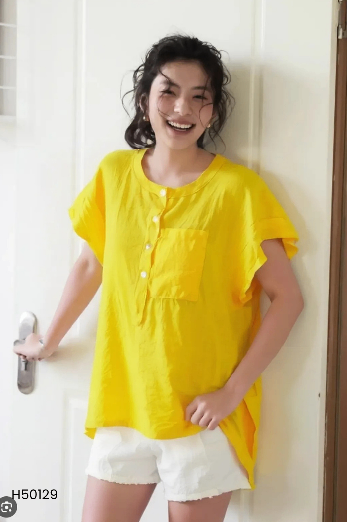 Set Áo đũi vàng + quần shorts