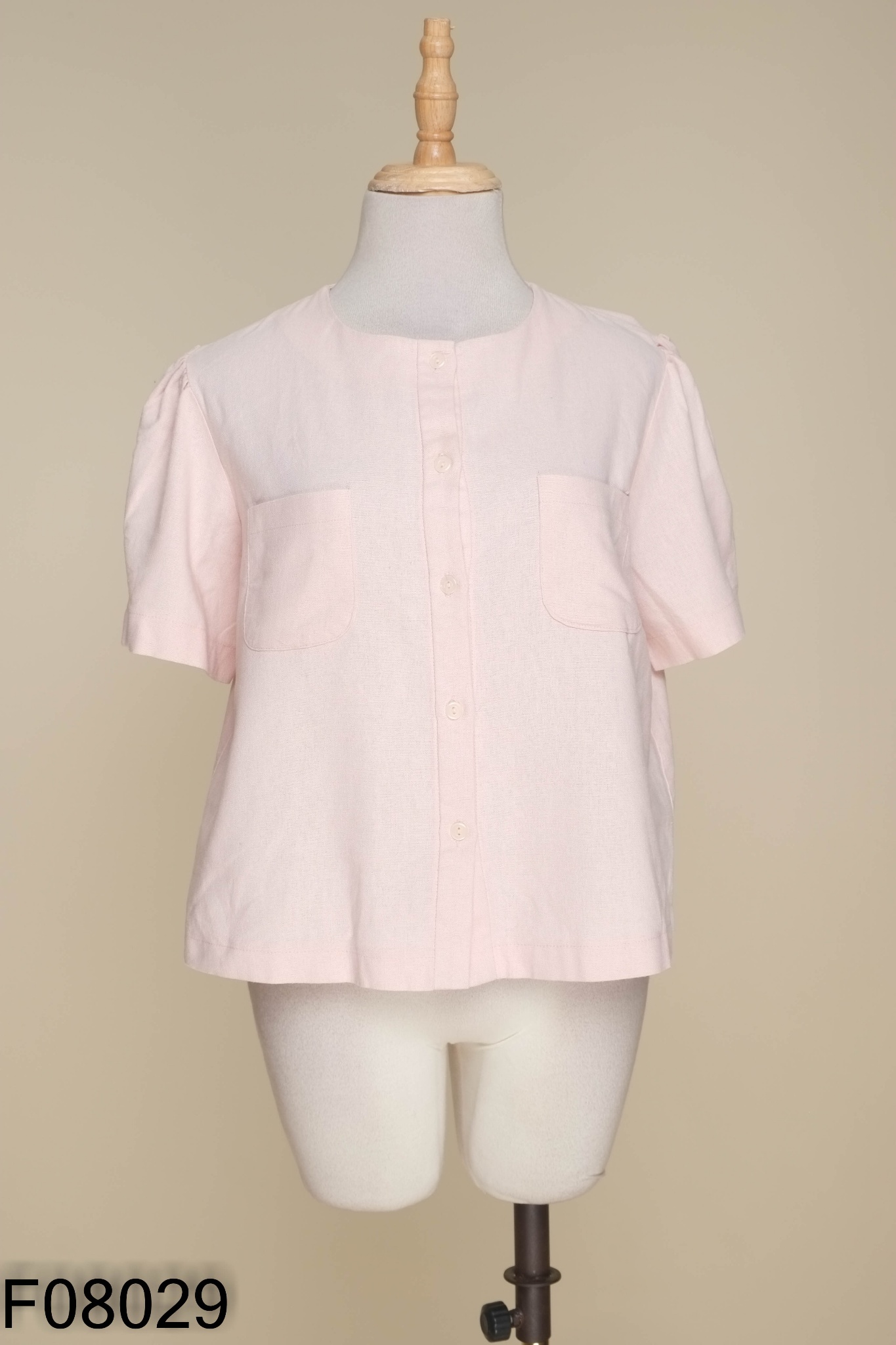 Áo MOMOCO linen hồng