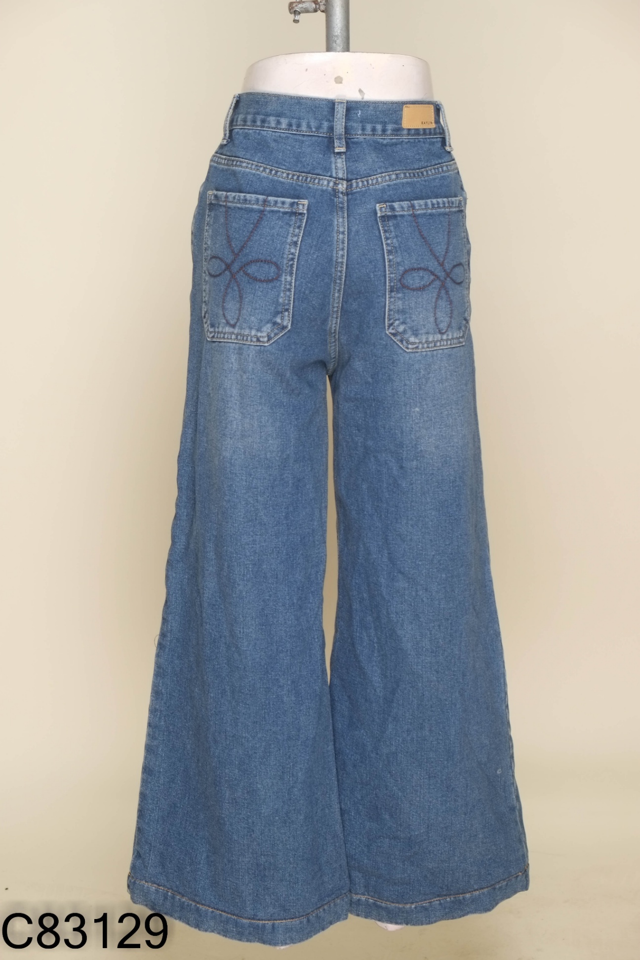Quần jeans xanh KAYLIN ống rộng