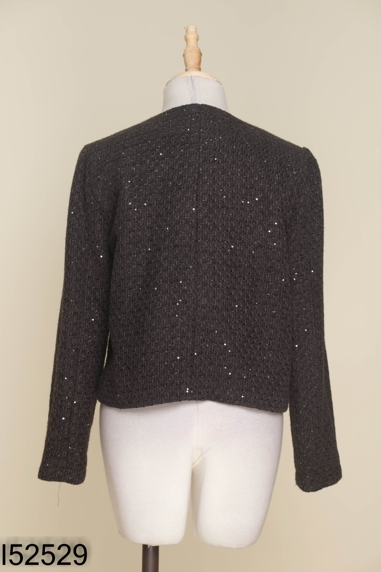 Áo đen dạ tweed ELLA DORA cúc ngọc