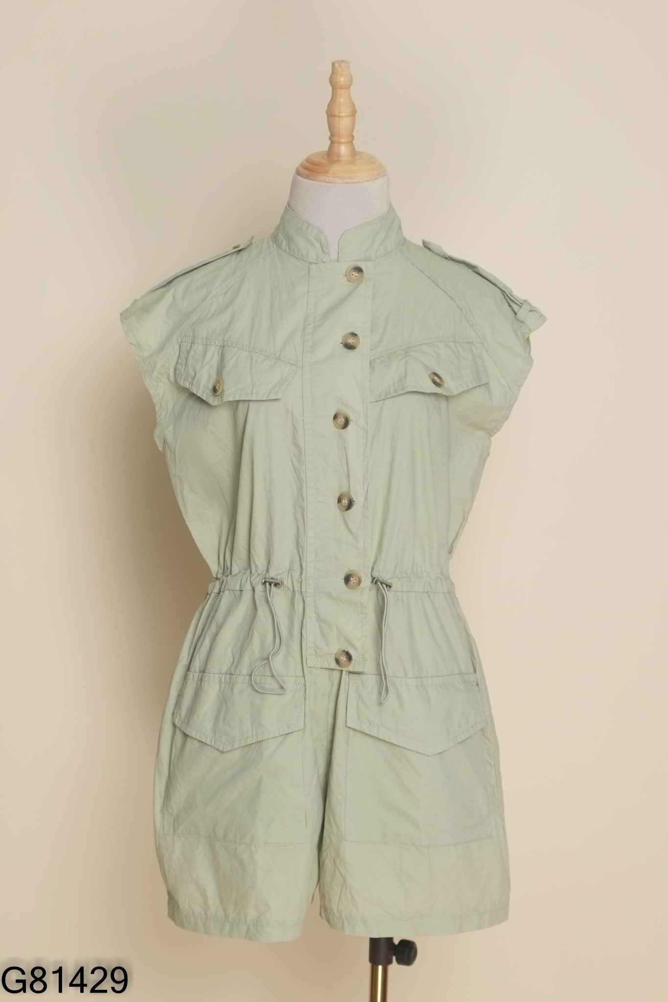 Jumpsuits xanh be eo chun