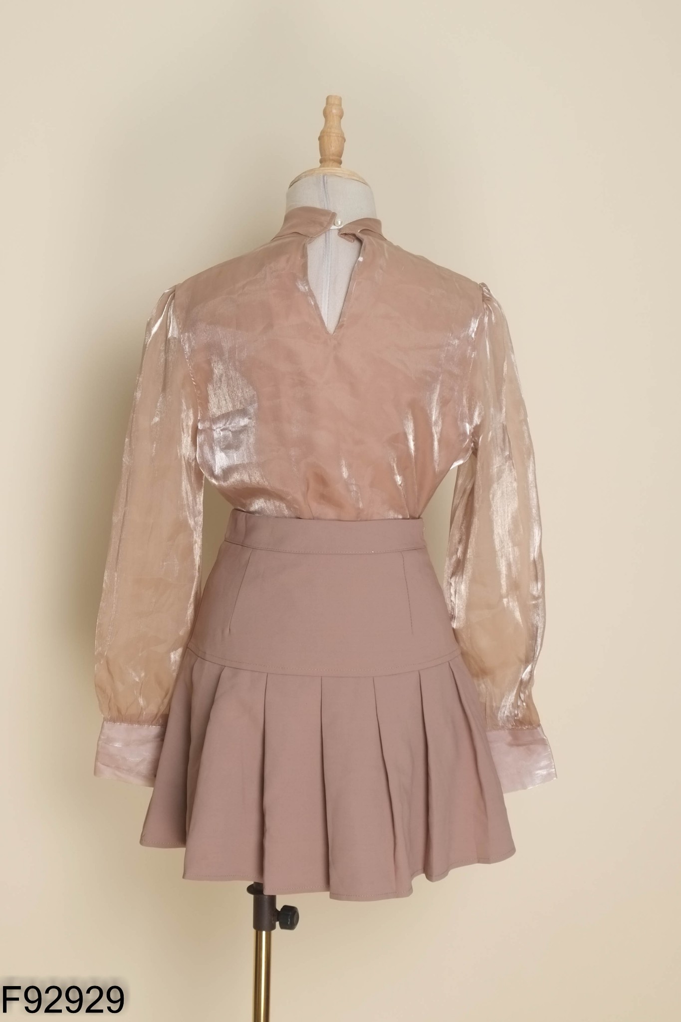 Set Áo organza be thắt nơ + chân váy