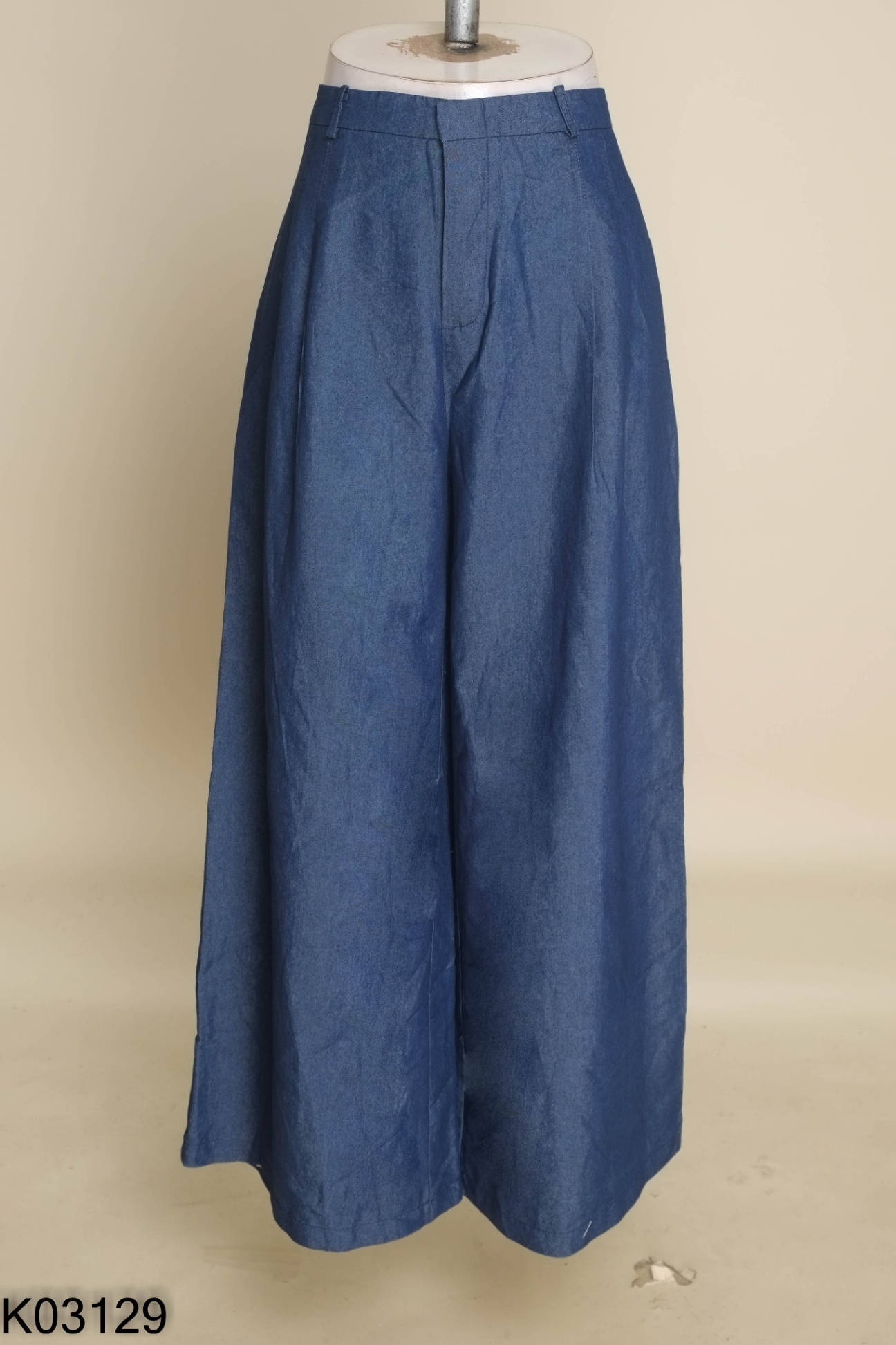 Quần culottes jeans xanh đậm