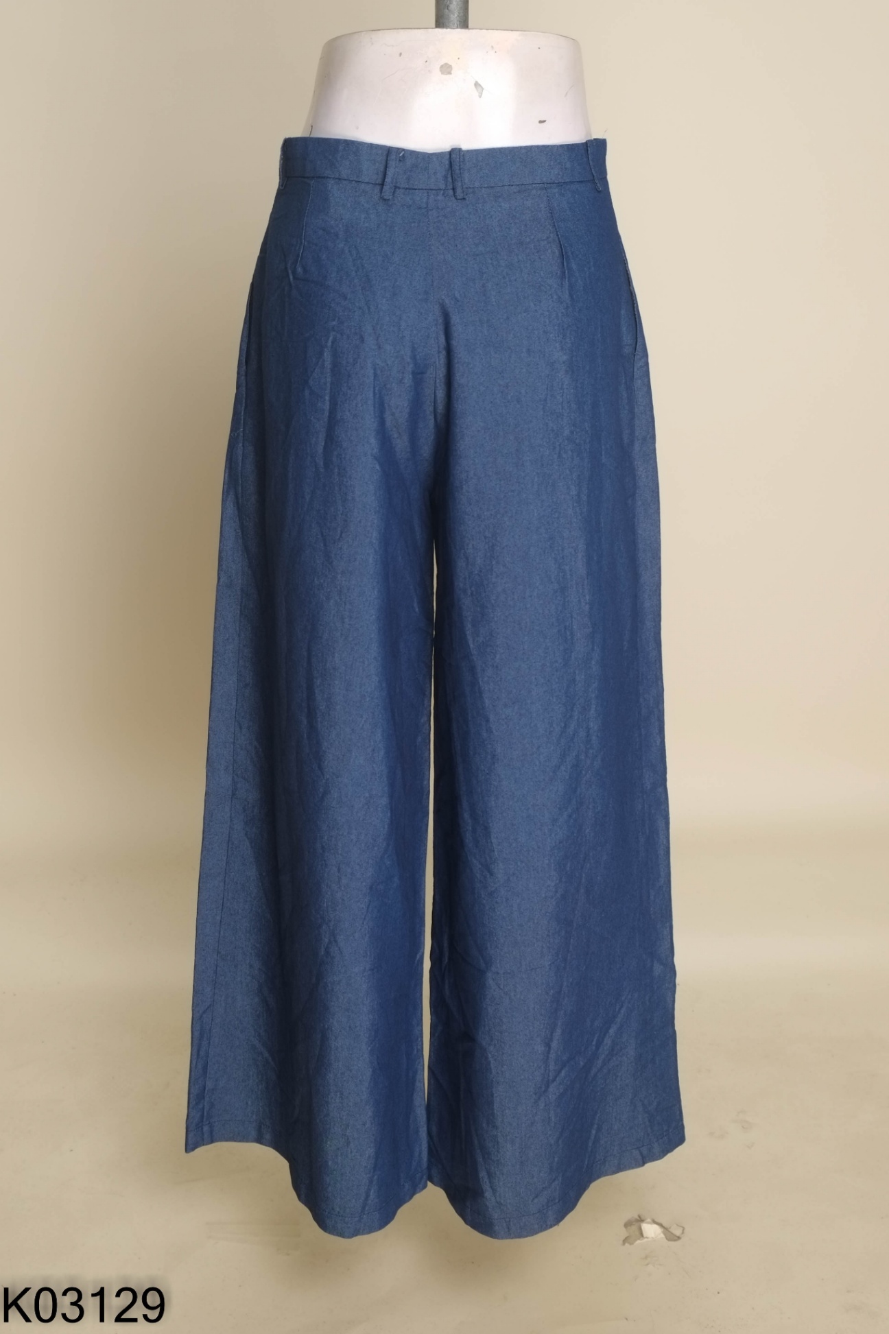 Quần culottes jeans xanh đậm