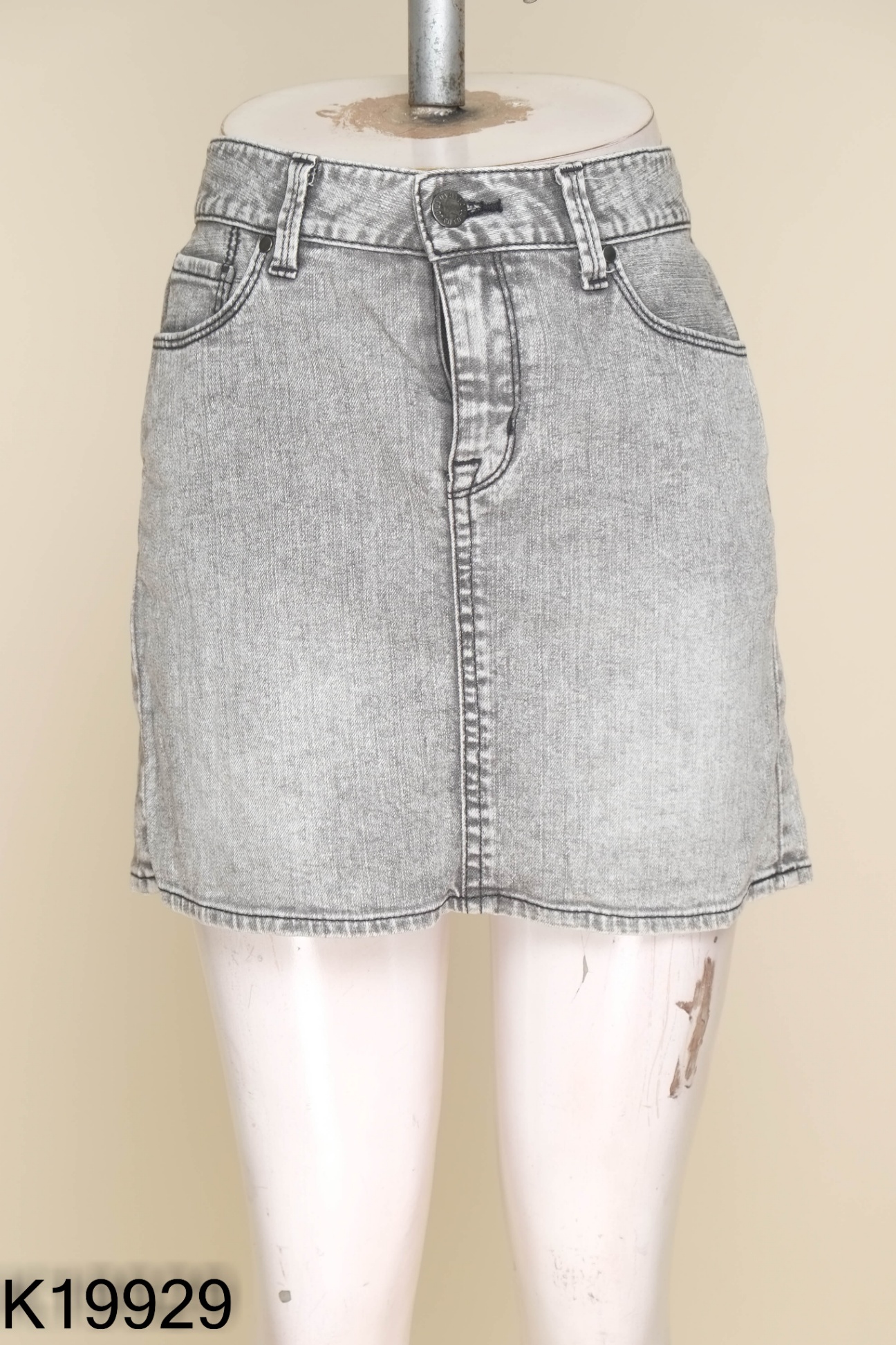 Chân váy jeans xám