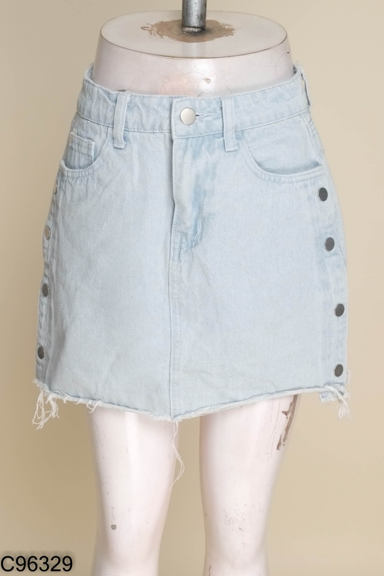 Chân váy jeans xanh nhạt