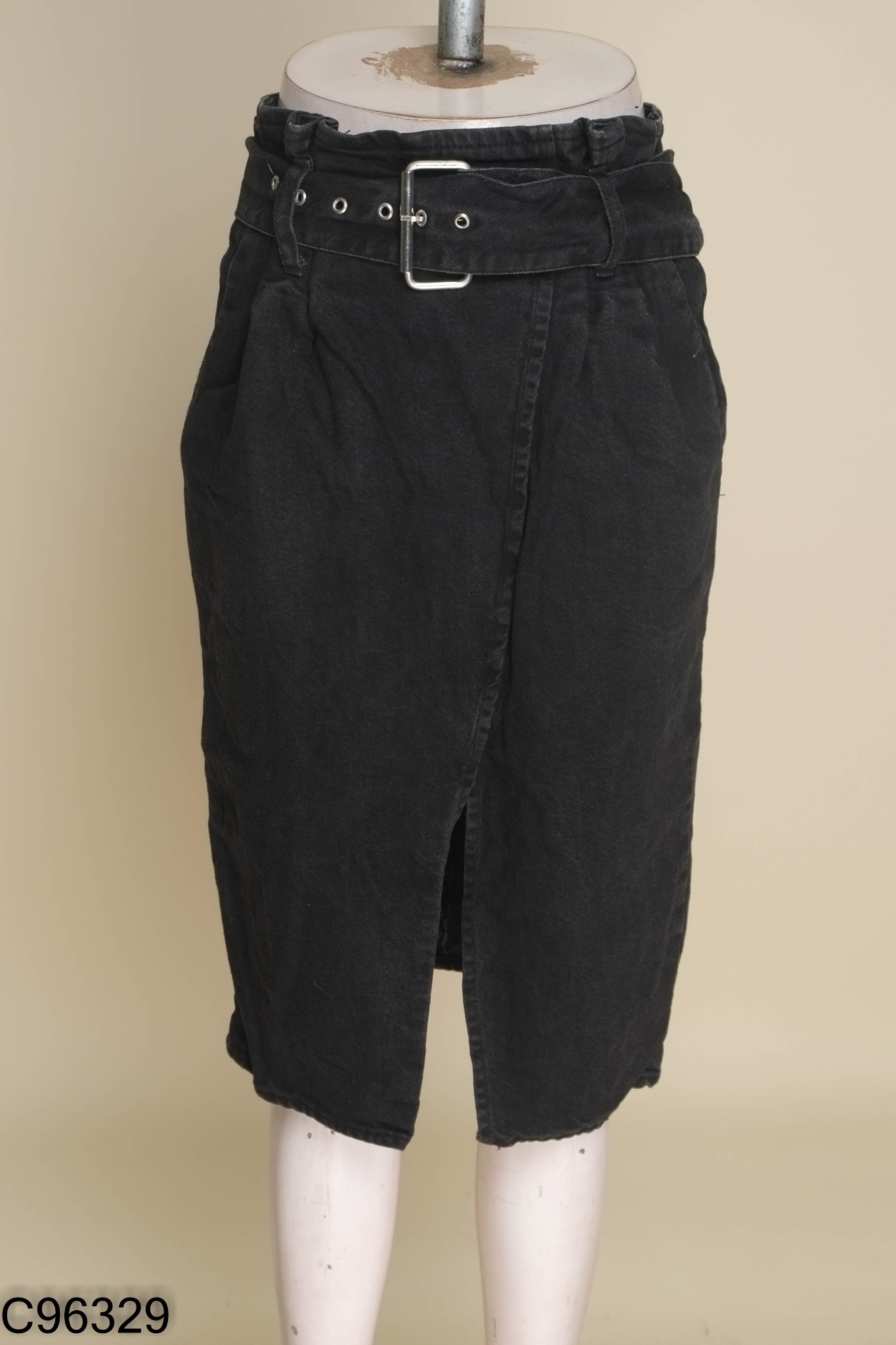 Chân váy BERSHKA jeans đen