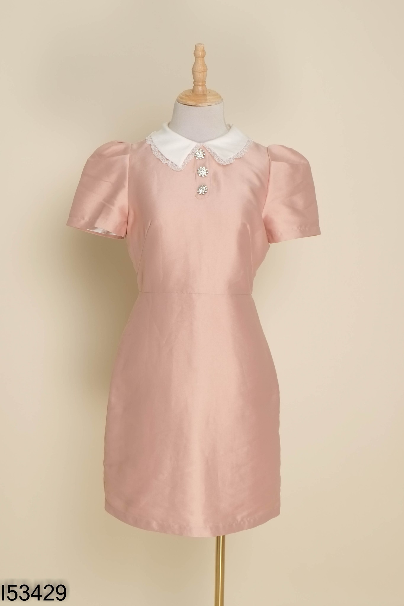 Váy ADORE DRESS hồng phối trắng