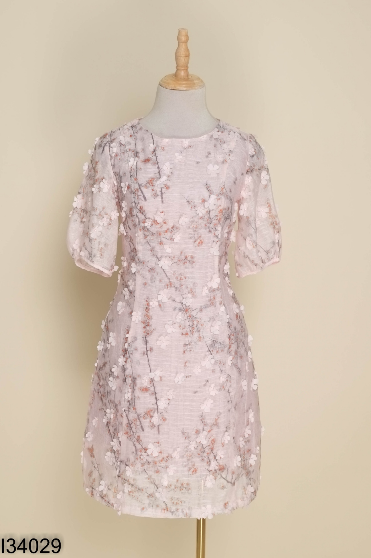 Váy GA Dress hồng hoạ tiết