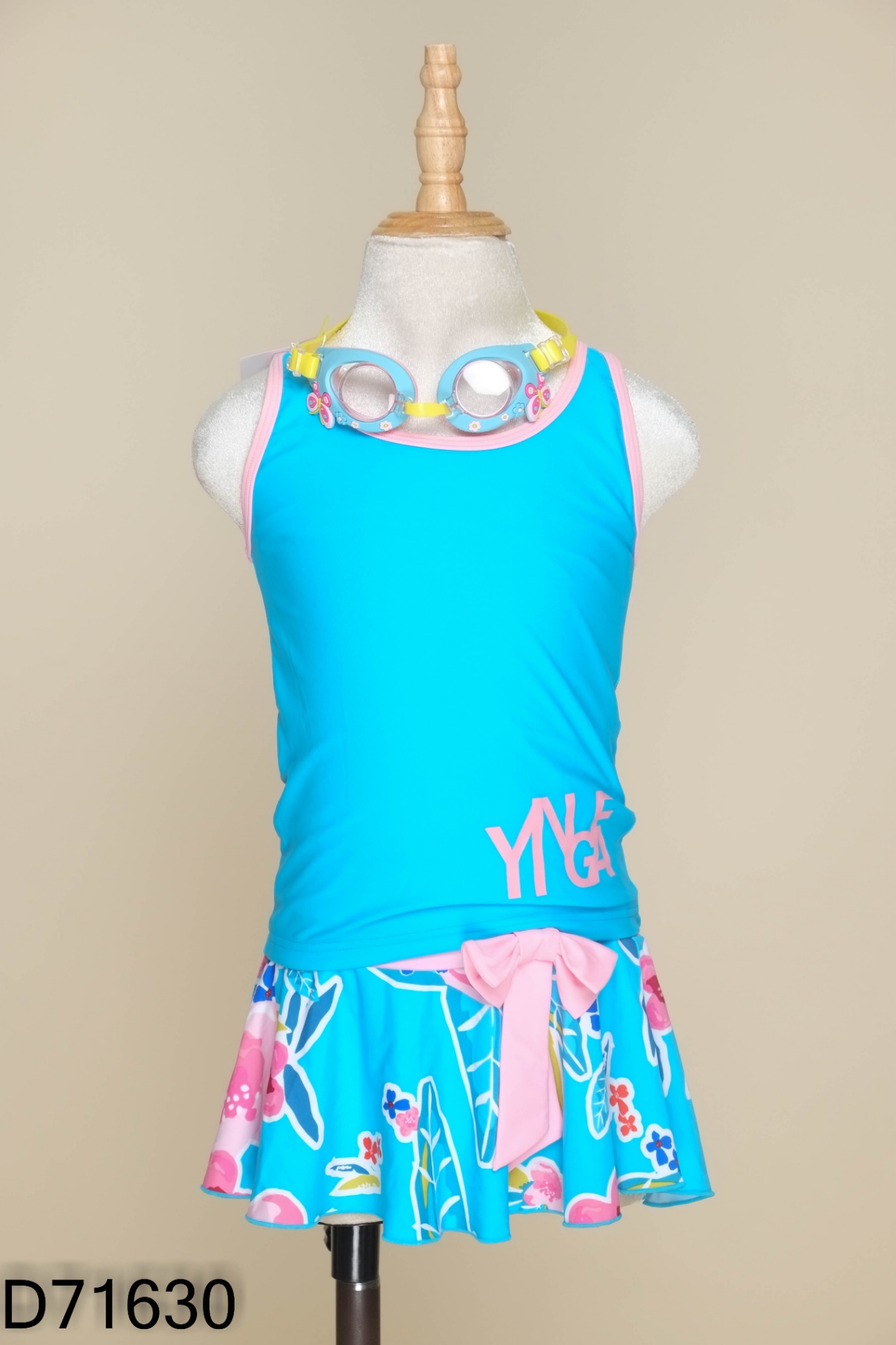 SET 3 Bikini hồng xanh + kính bơi KIDS