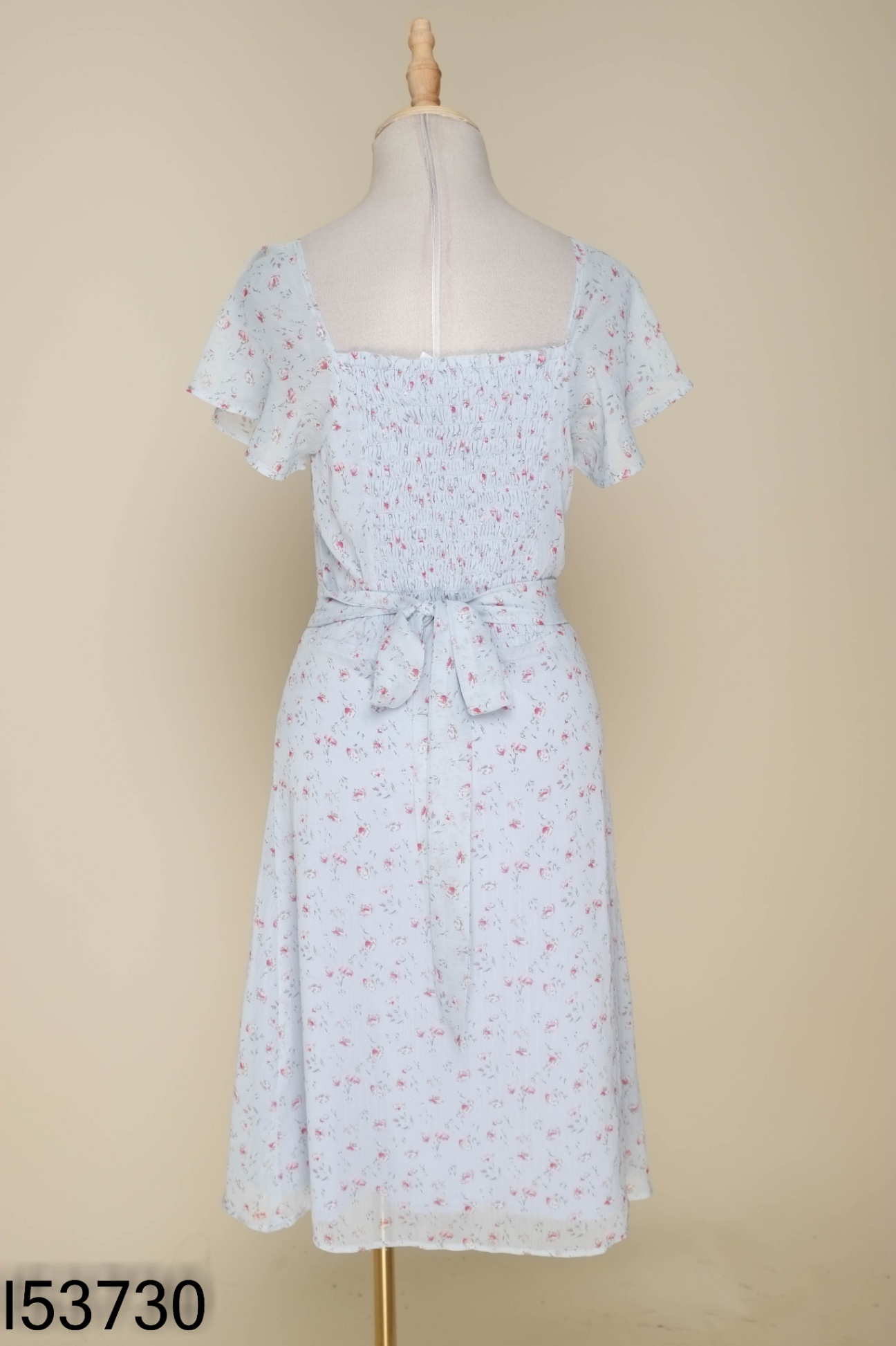 Váy MIN DESIGN xanh hoa hồng