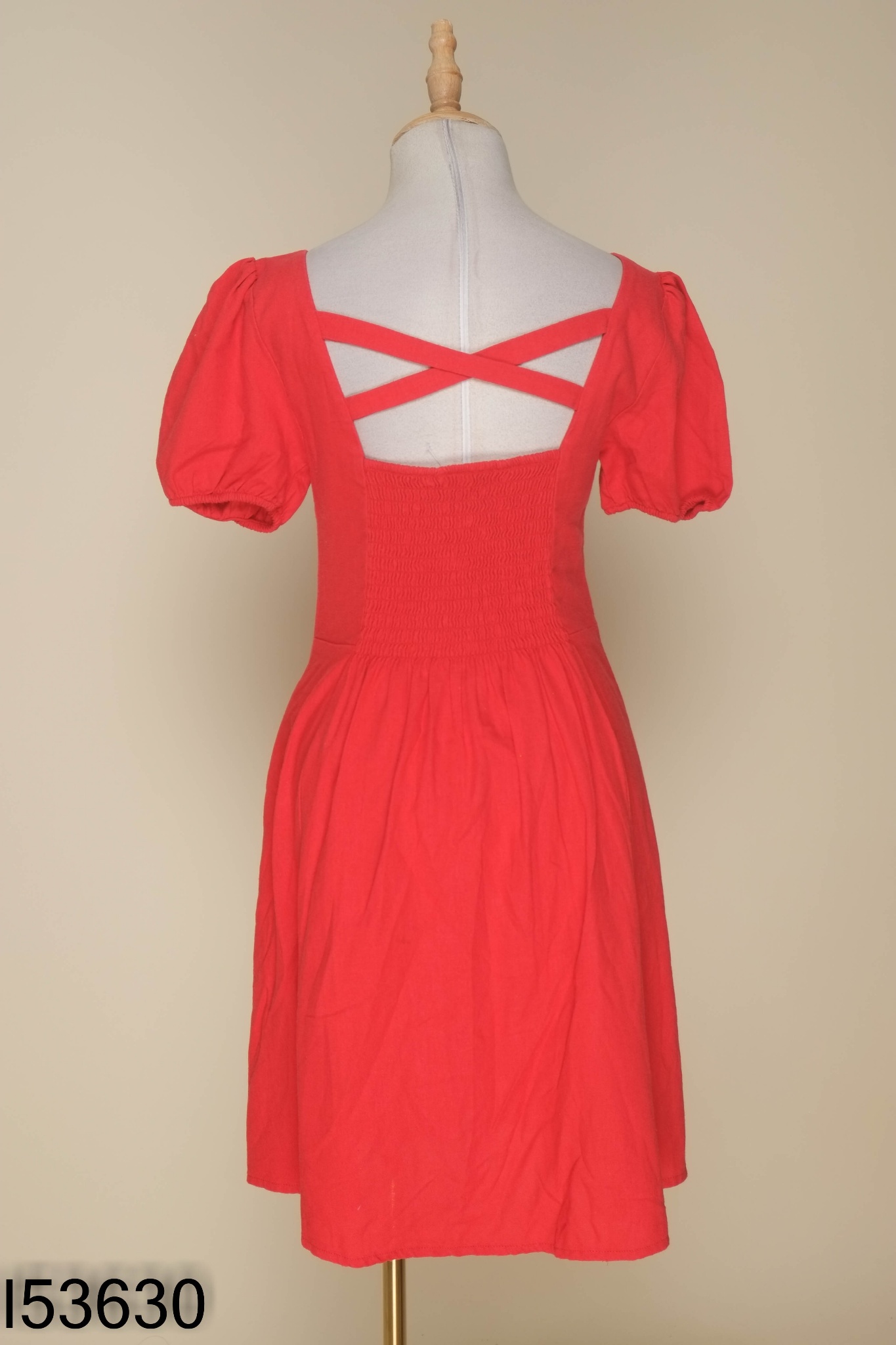 Váy STRADIVARIUS linen đỏ