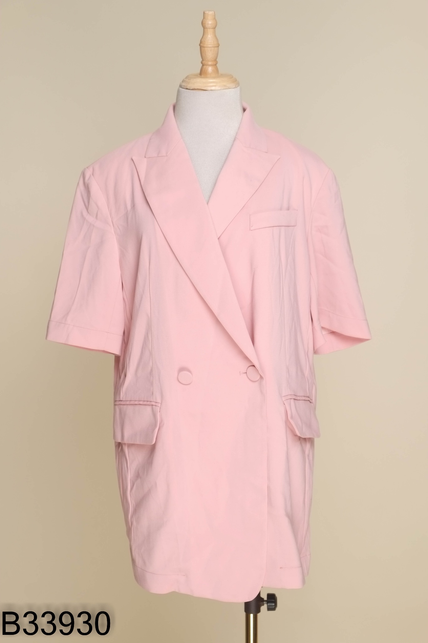 Áo blazer hồng LILY ngắn tay xẻ lưng