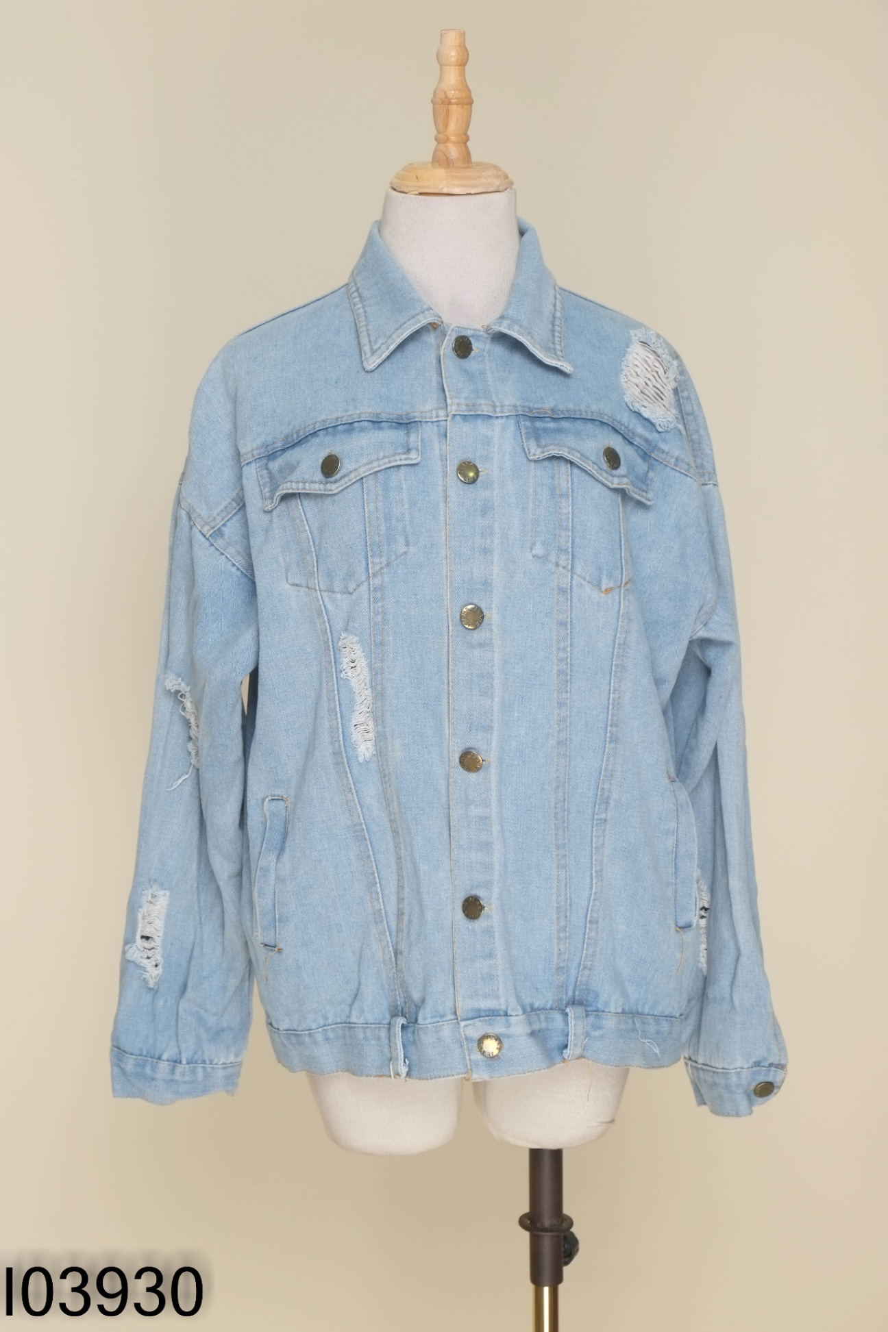 Áo khoác sơ mi jeans xanh