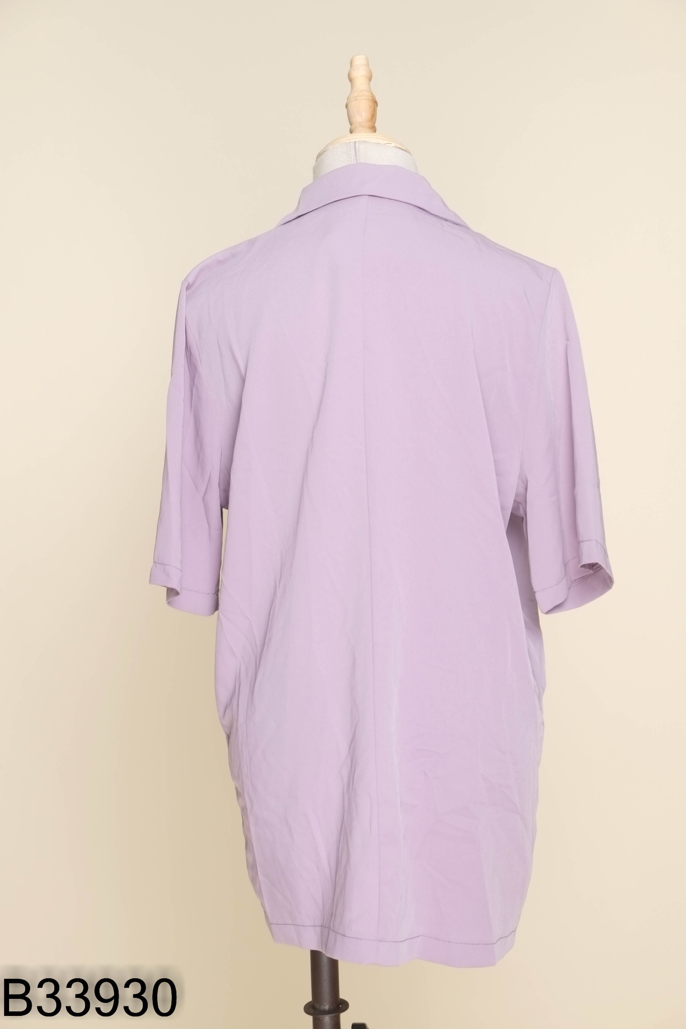 Áo blazer tím ngắn tay (1 lớp)