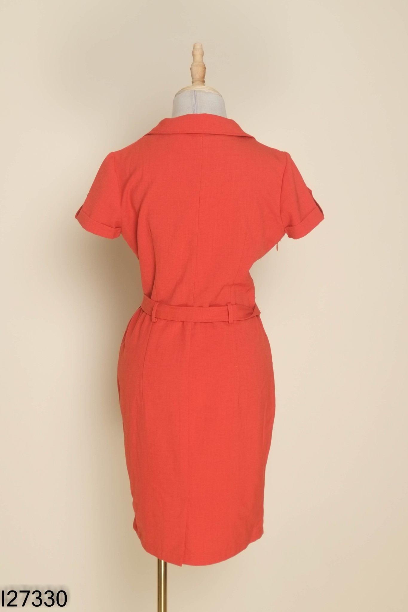 Váy MELLO cam cổ vest