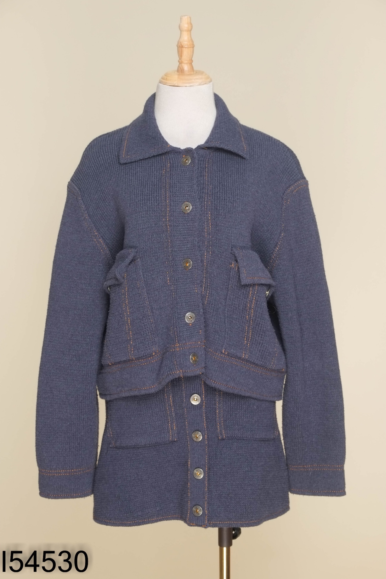 Set ZARA len xanh áo cài khuy + chân váy