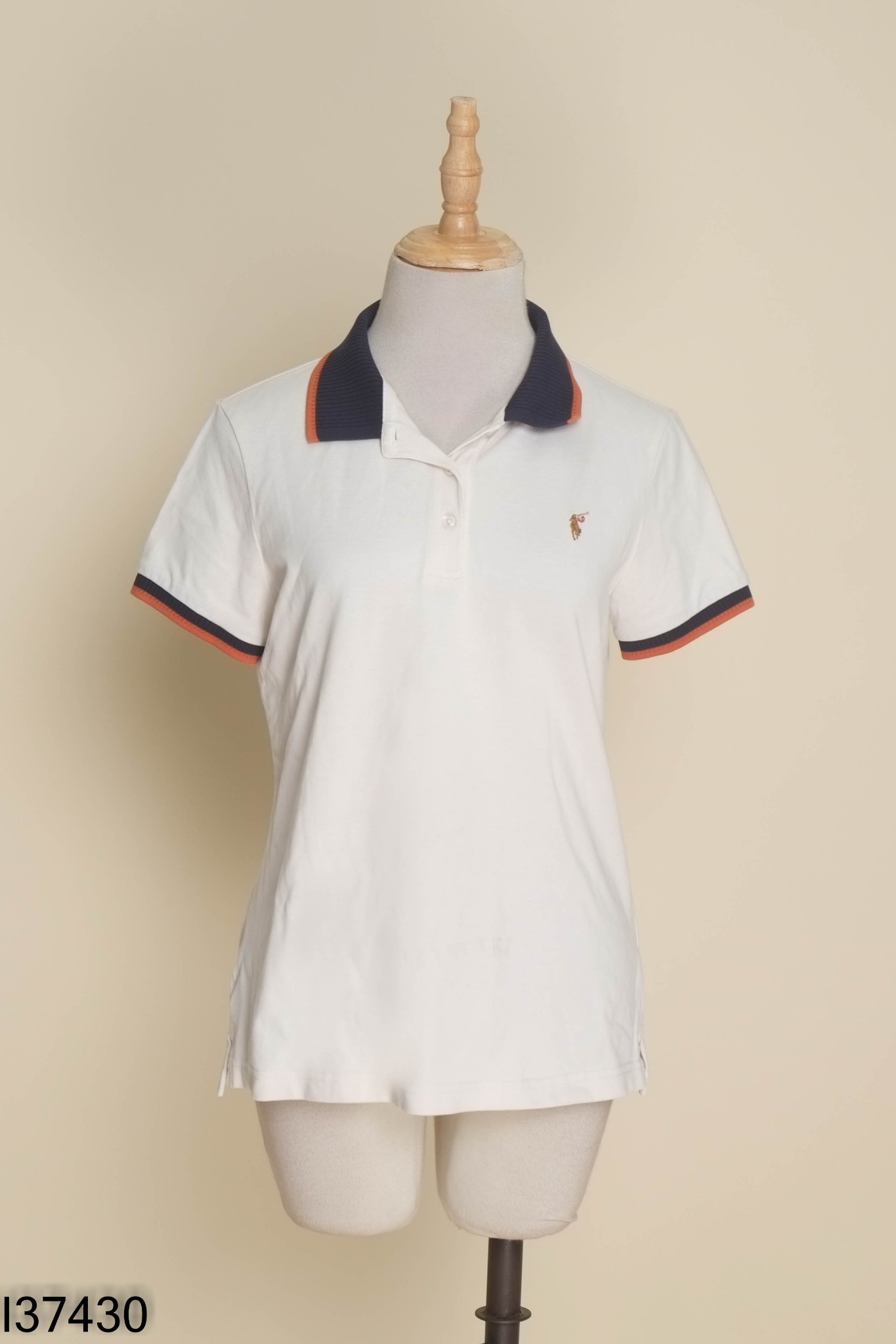 Áo polo be cổ xanh than