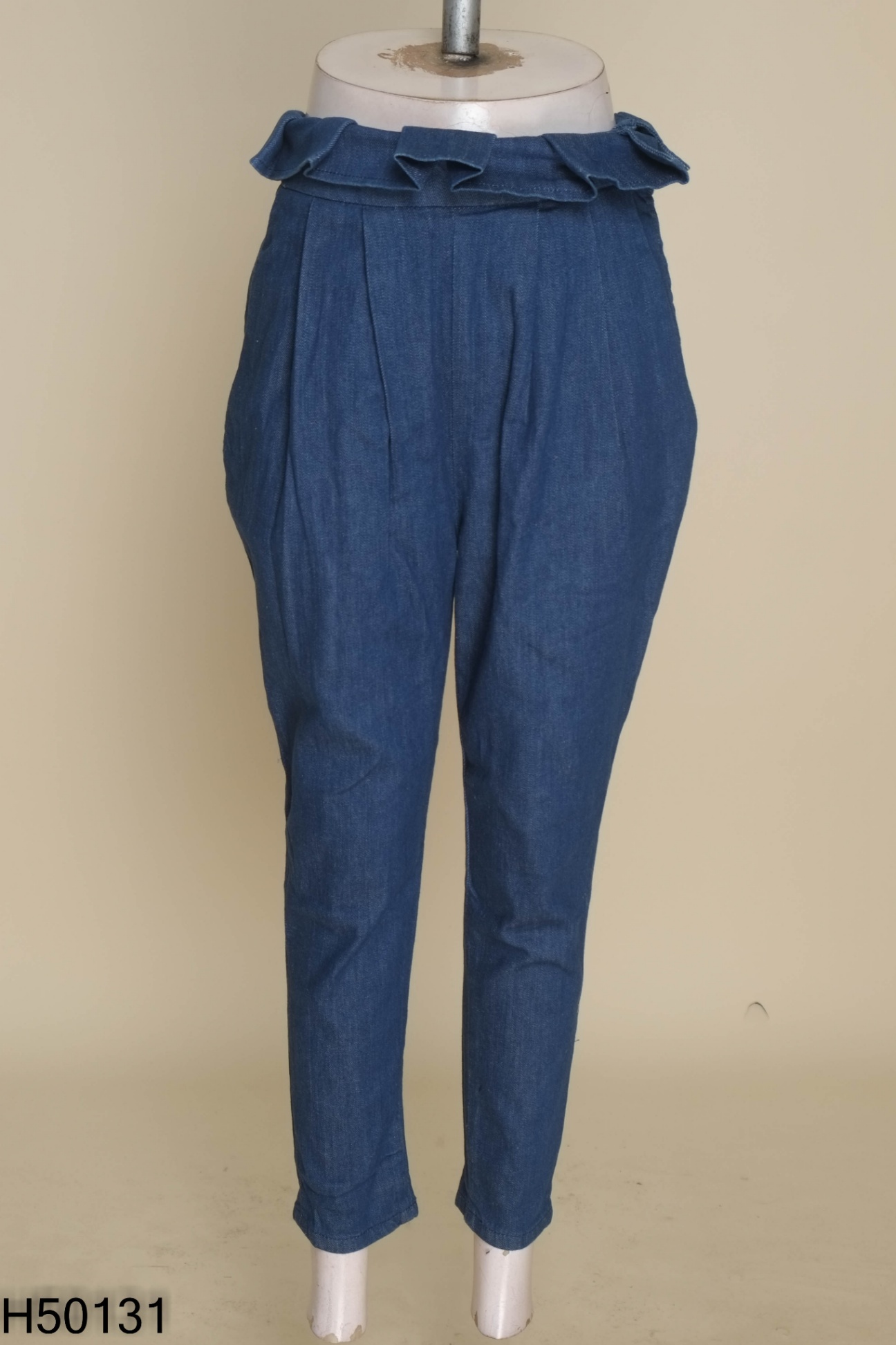 Quần baggy jeans xanh