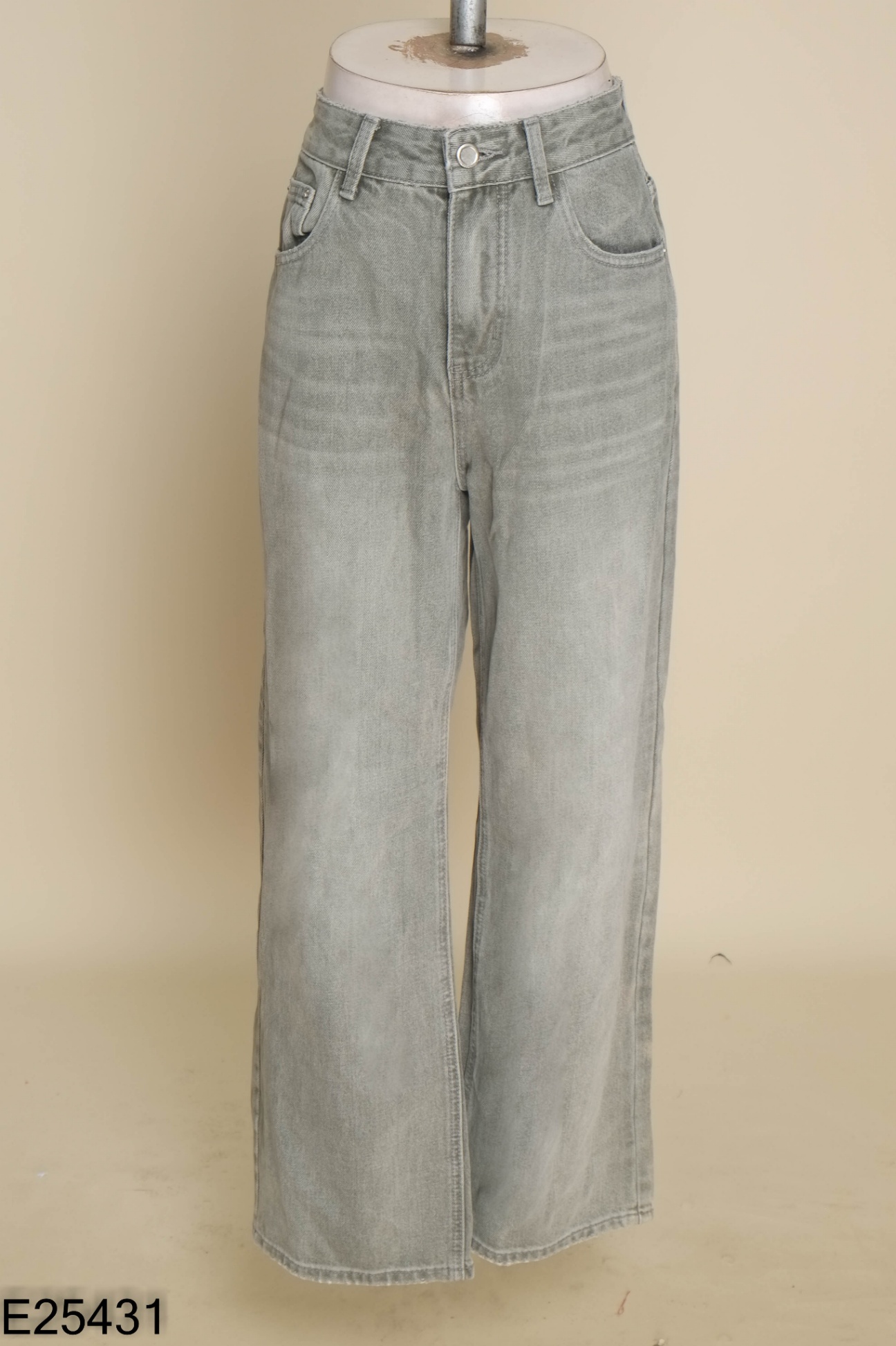 Quần jeans ghi trơn