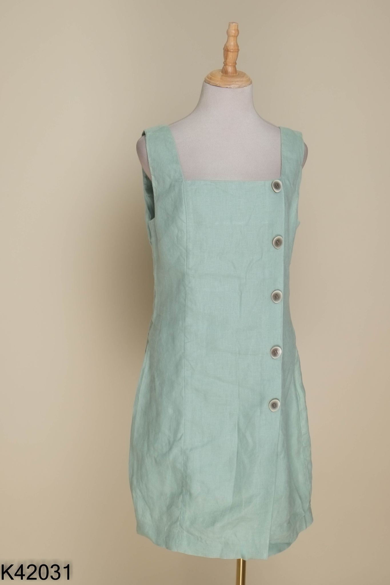 Váy linen xanh VERO MODA phối cúc