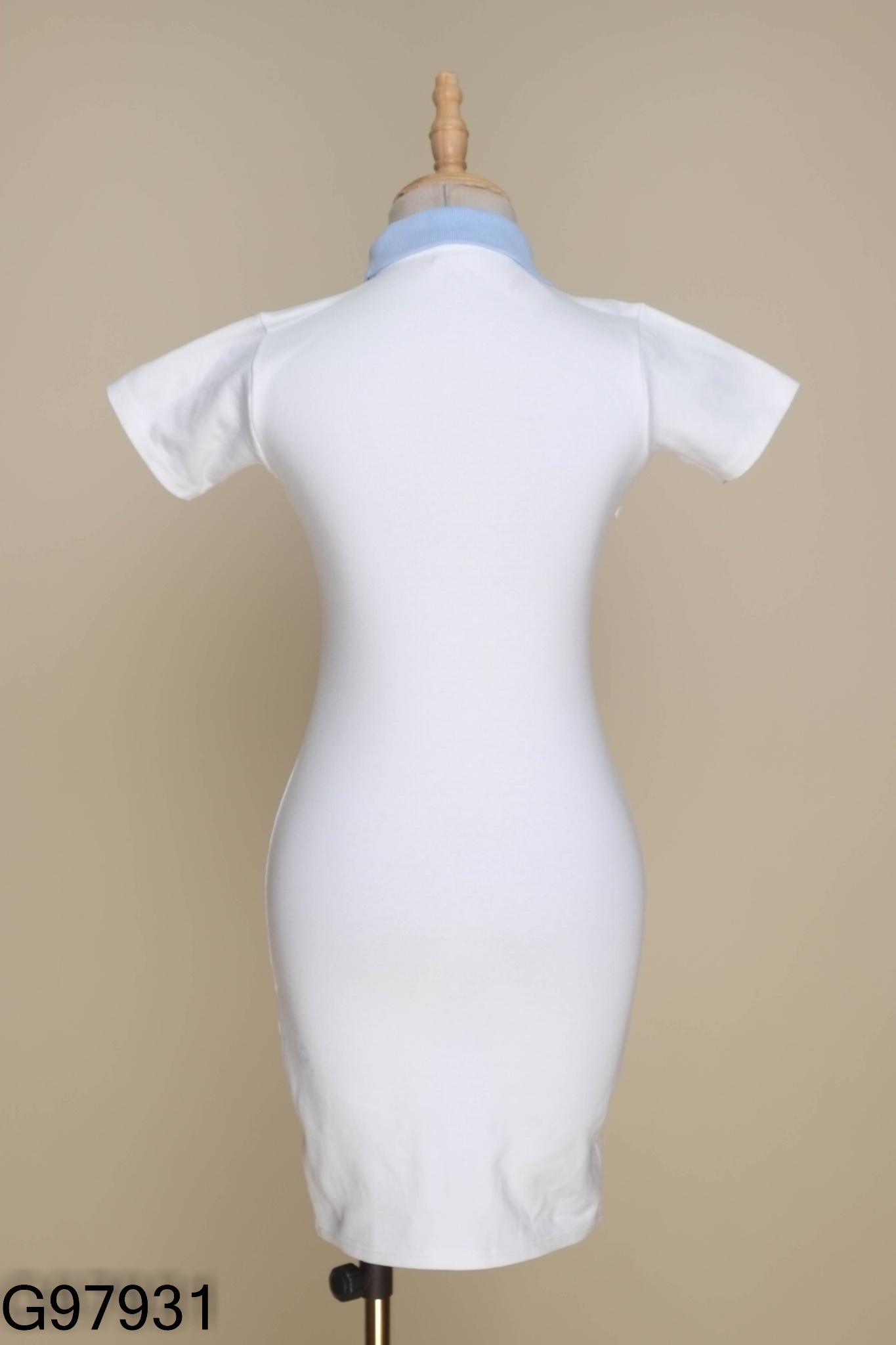 Váy MONA trắng phối xanh