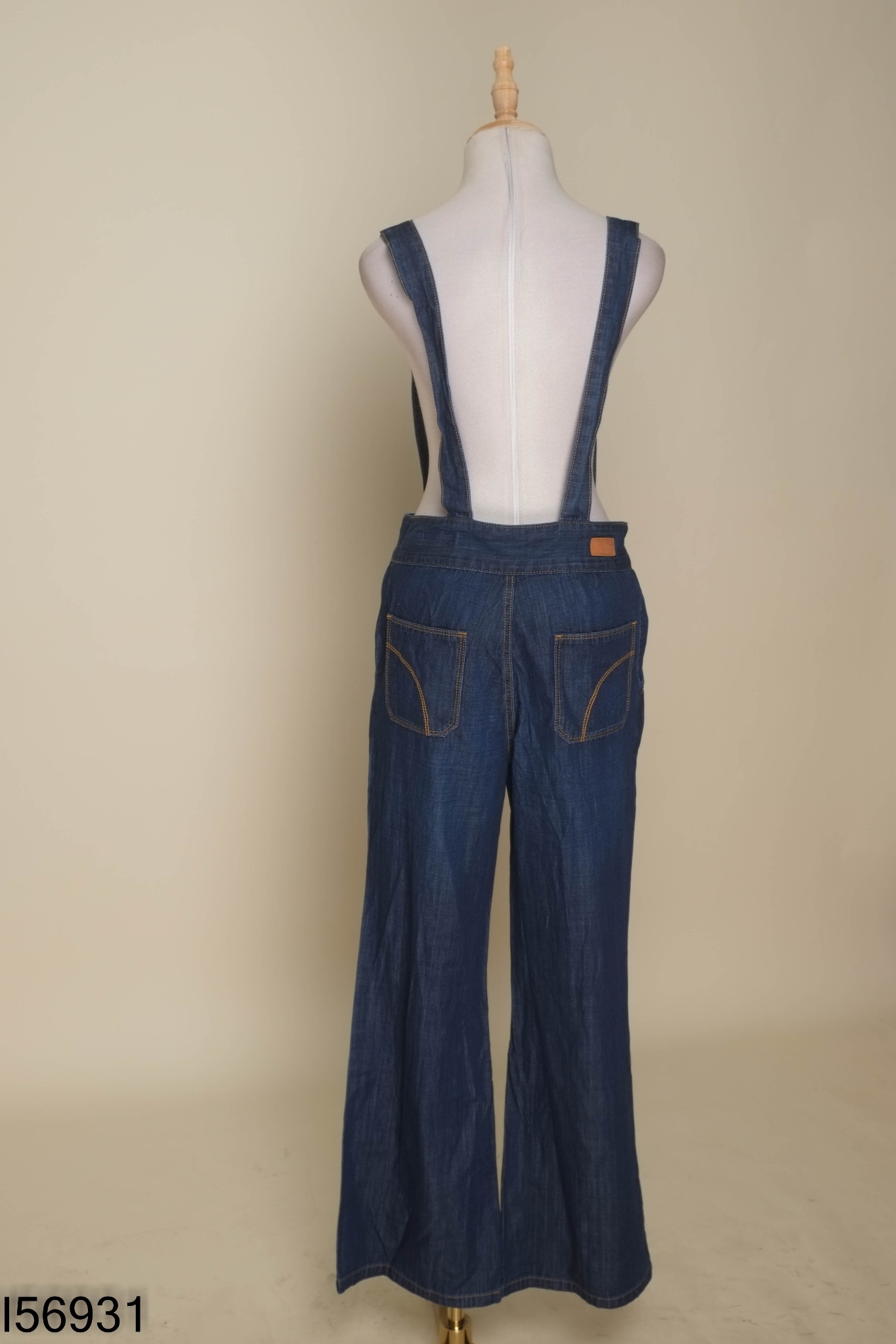 Quần yếm jeans xanh trơn