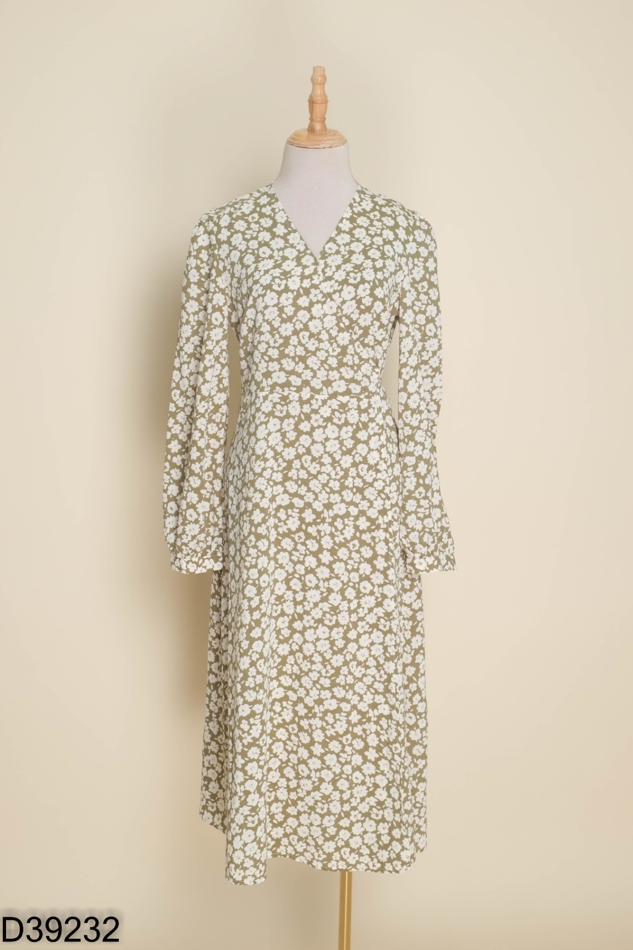 Váy wrap xanh hoa