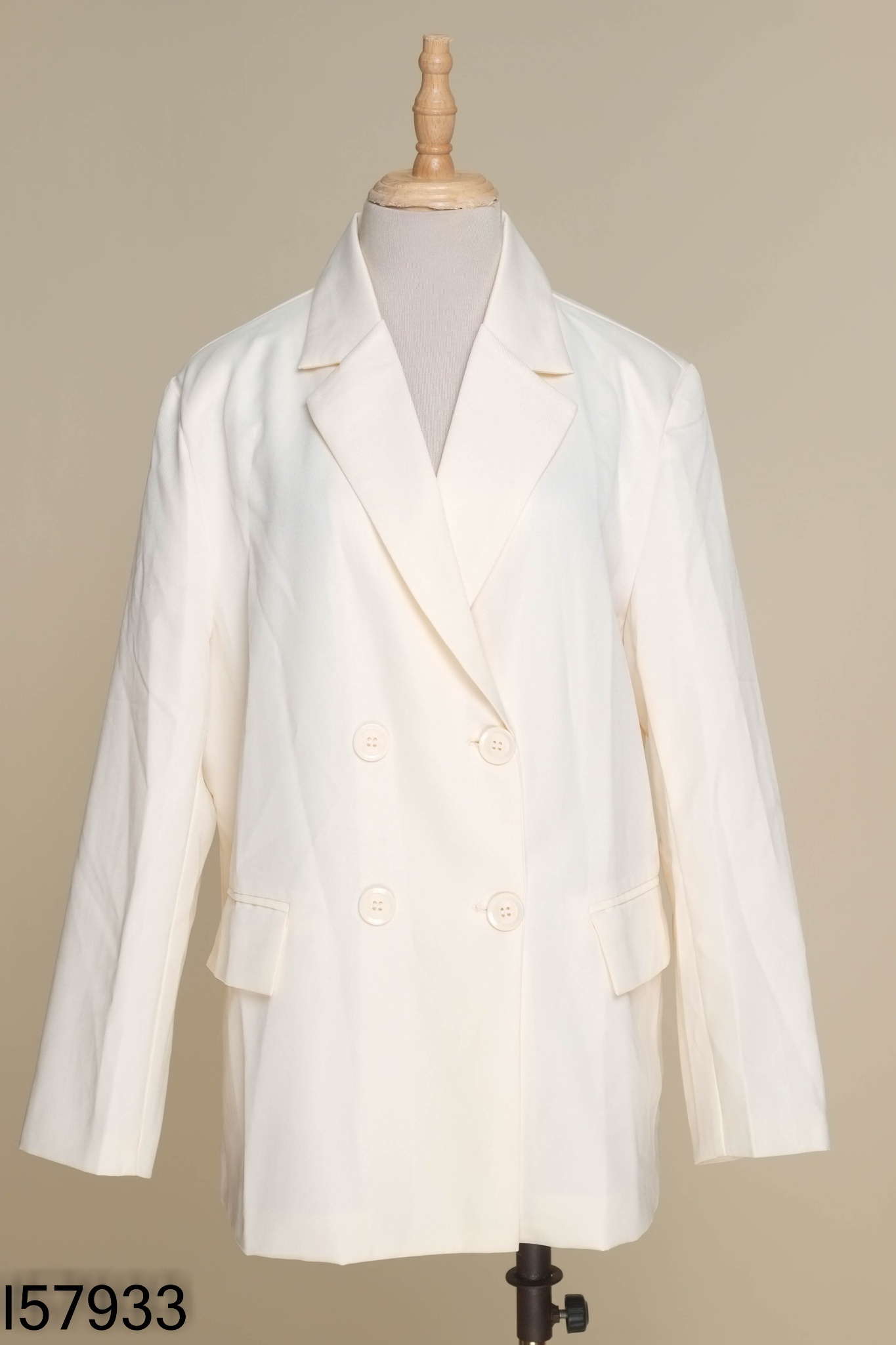 Áo blazer be trơn