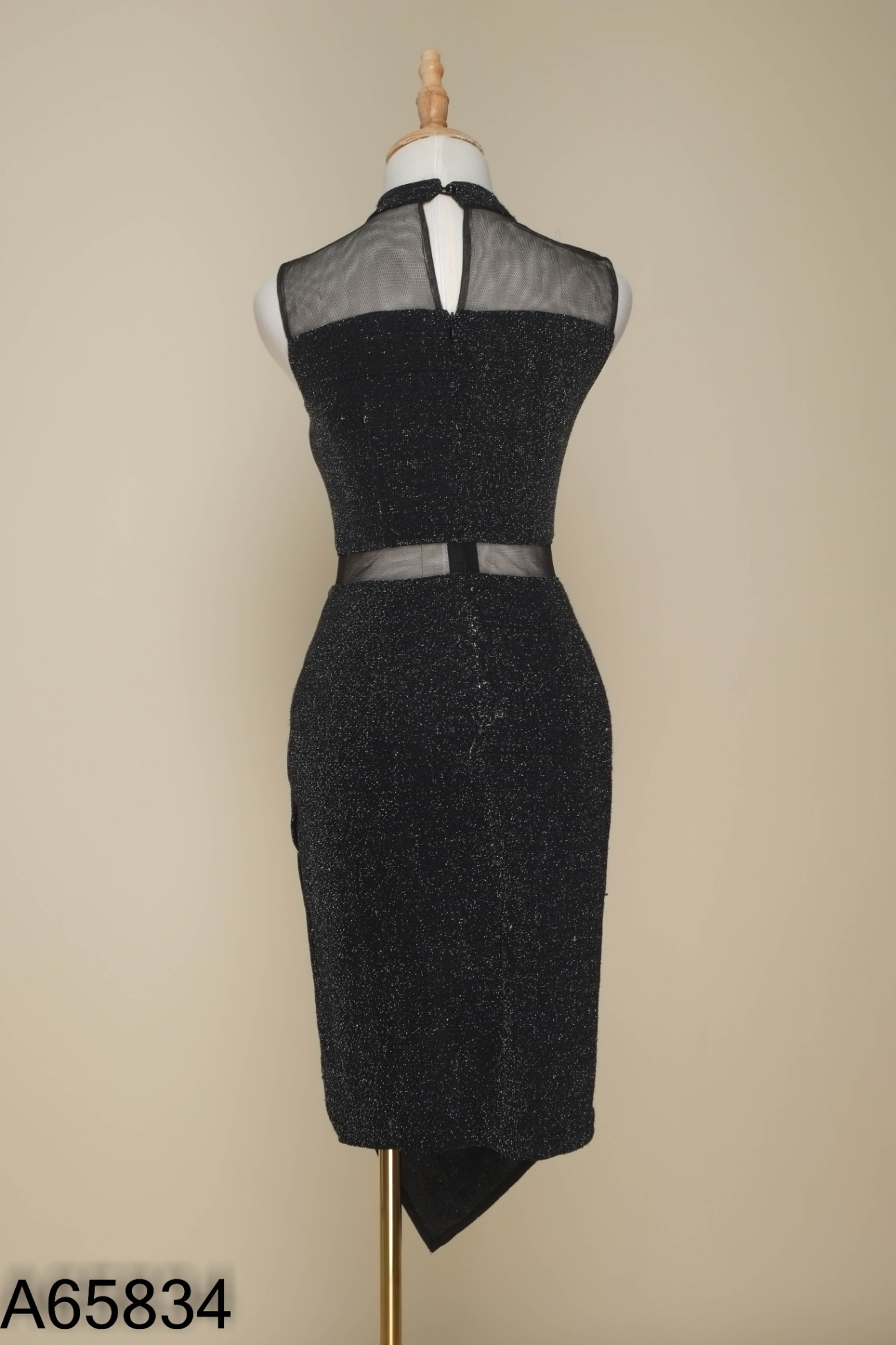 Váy XUYẾN CHI đen ánh nhũ bạc