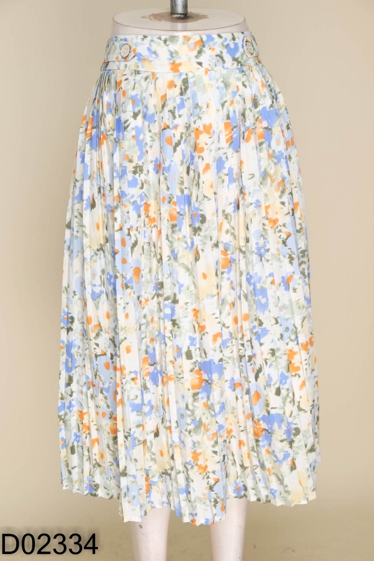 Chân váy GUMAC xanh hoạ tiết