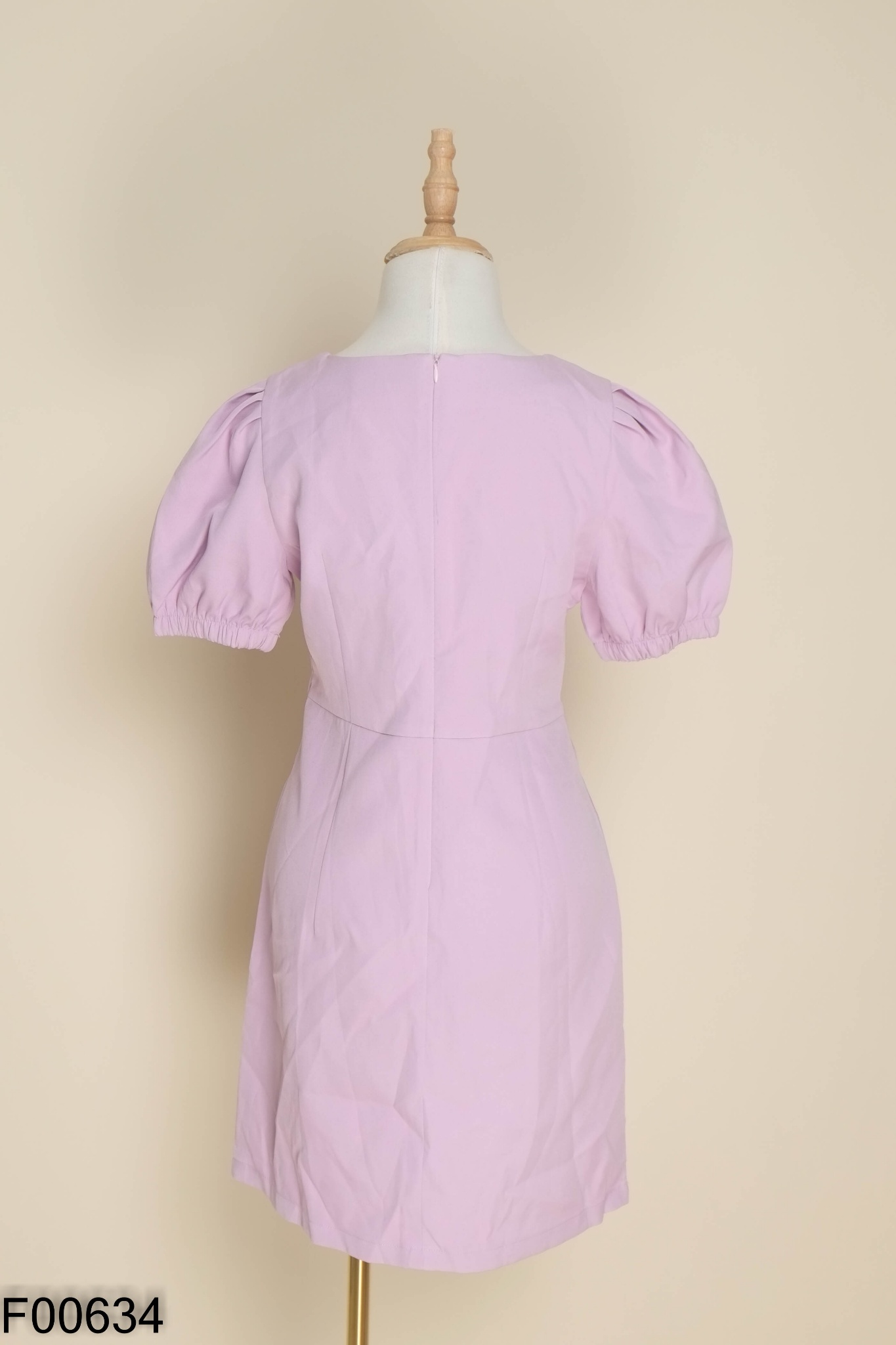 NEWTAG Váy GUMAC tím khuy bọc