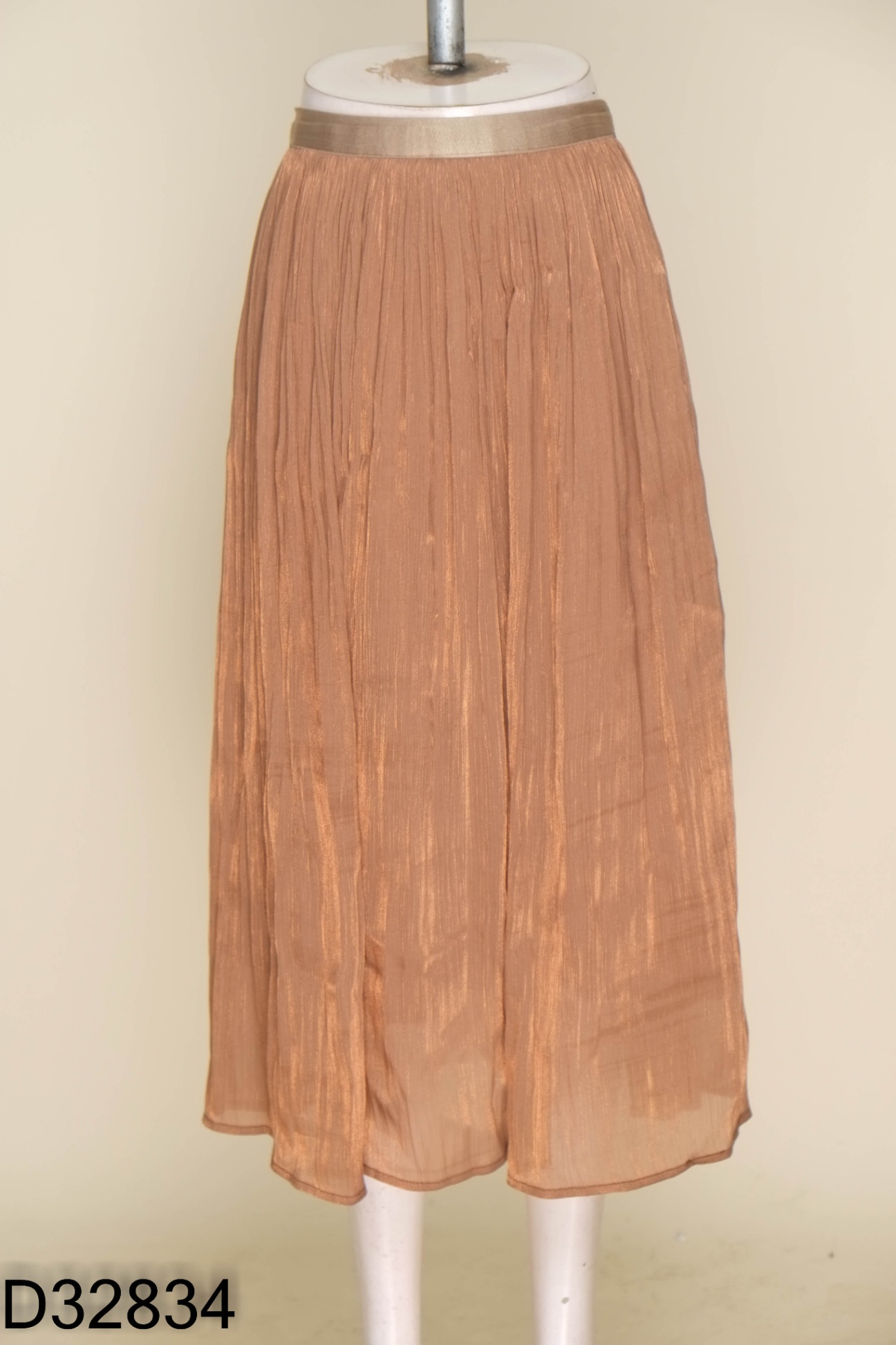 Chân váy organza nâu