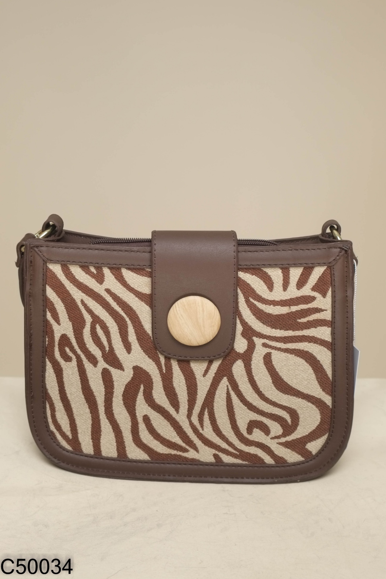 Túi nâu be họa tiết