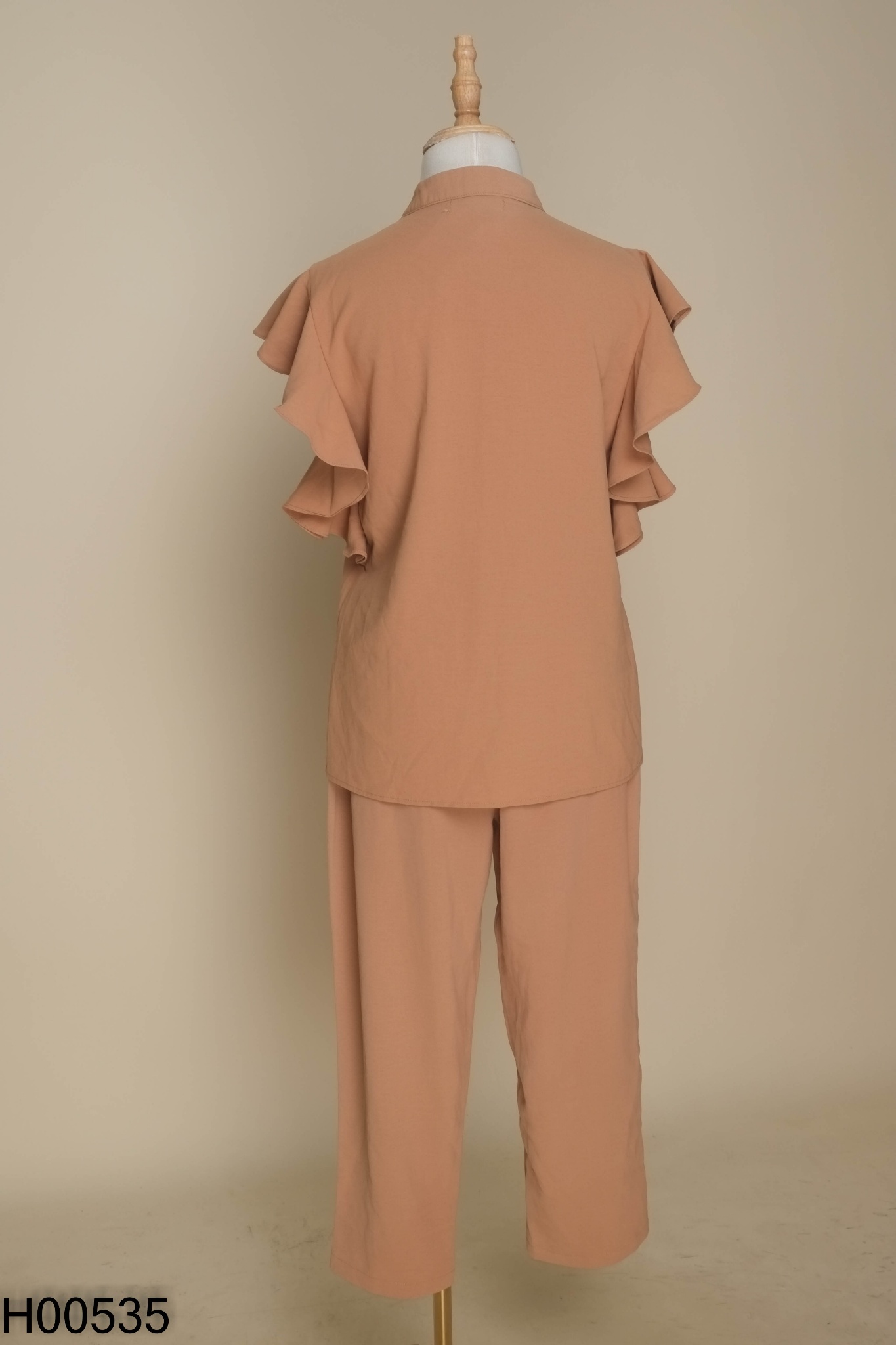 SET Áo nâu tay bèo + quần dài