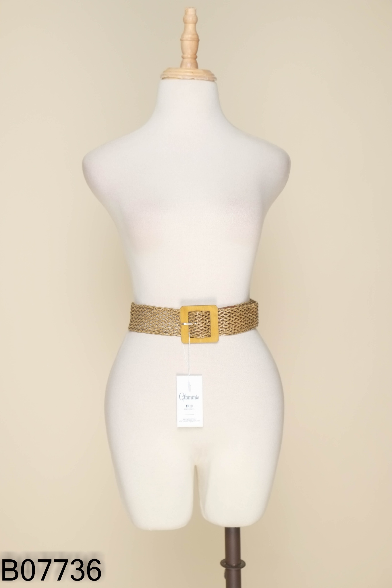 Thắt lưng nâu đan