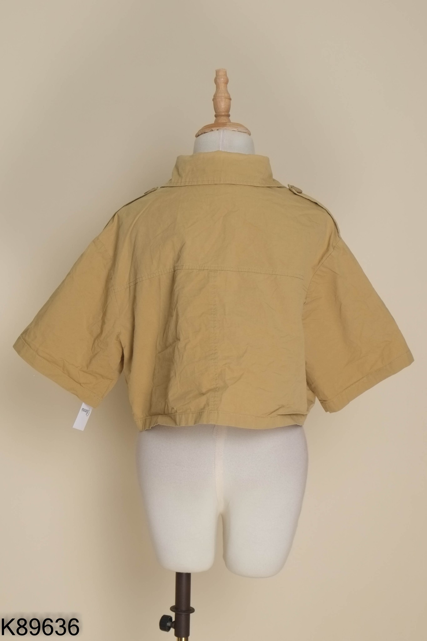 Áo croptop nâu kaki