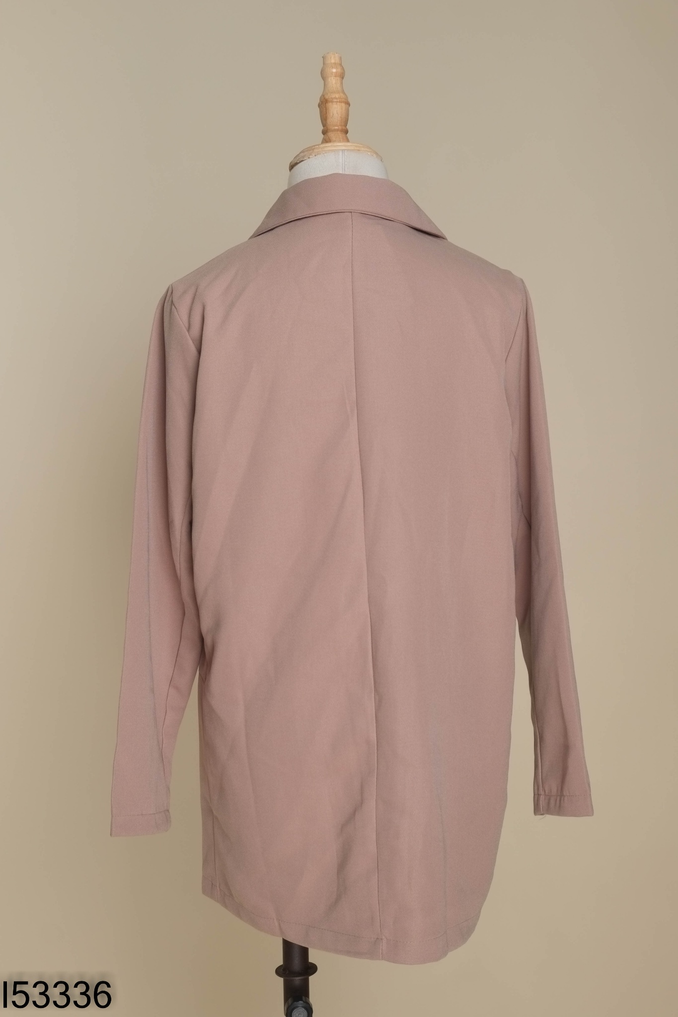 Áo blazer nâu dài tay tay trơn