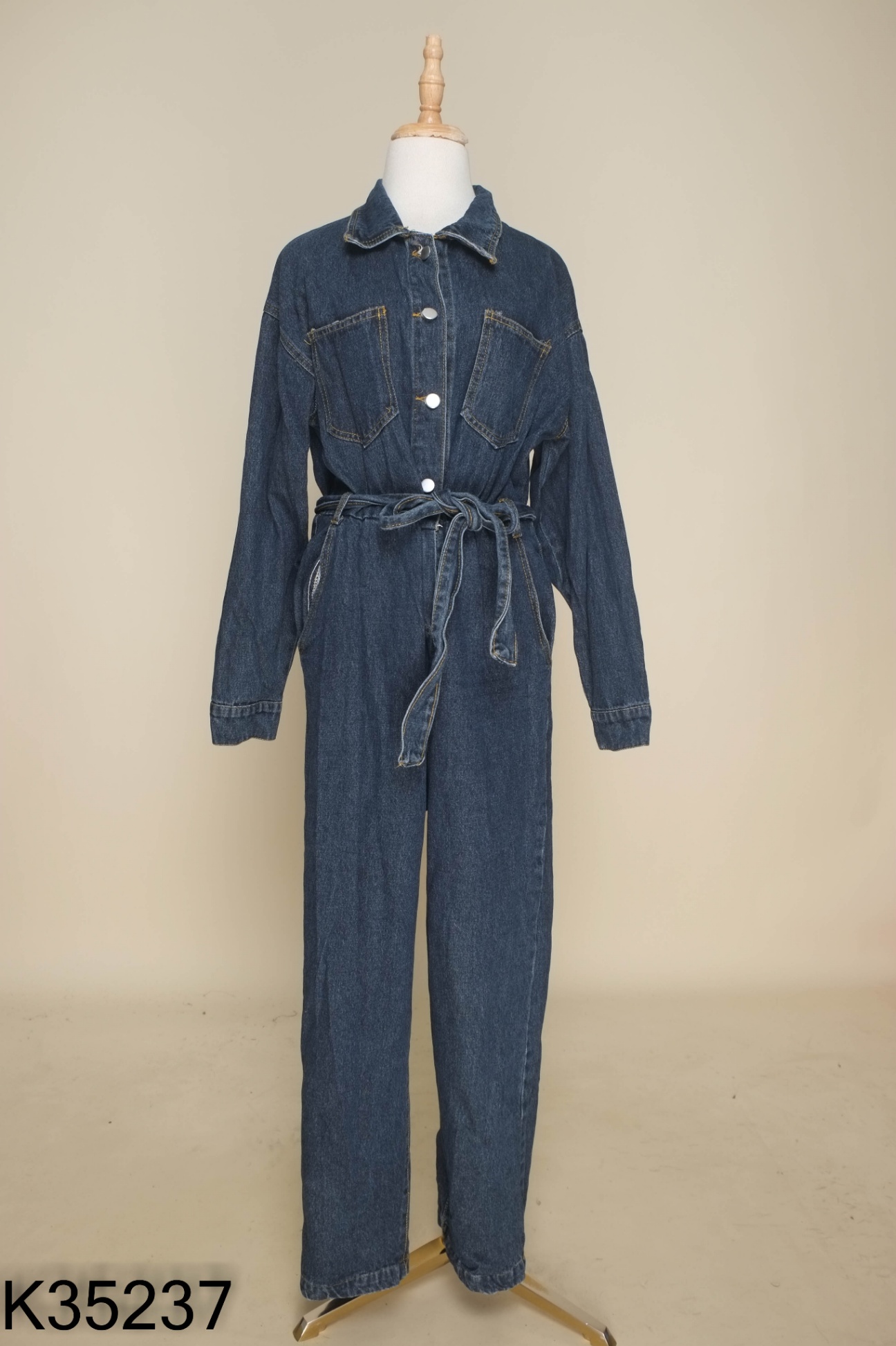 Jumpsuit jeans xanh đậm