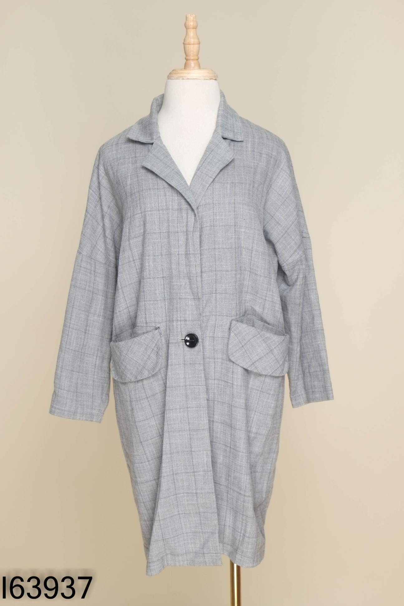 Blazer xám kẻ