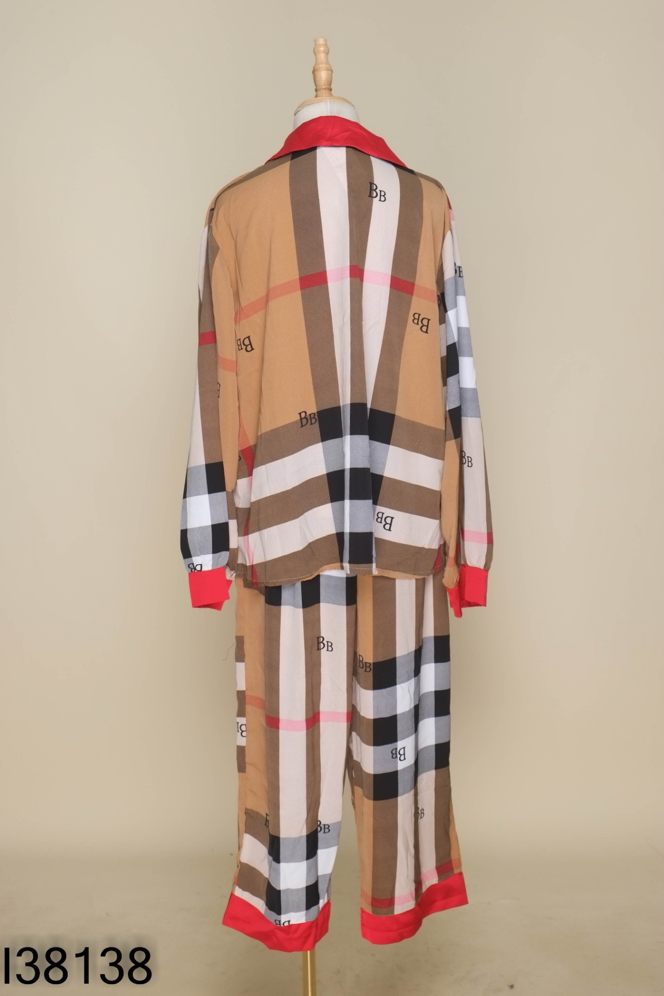 SET Pijama nâu phối kẻ
