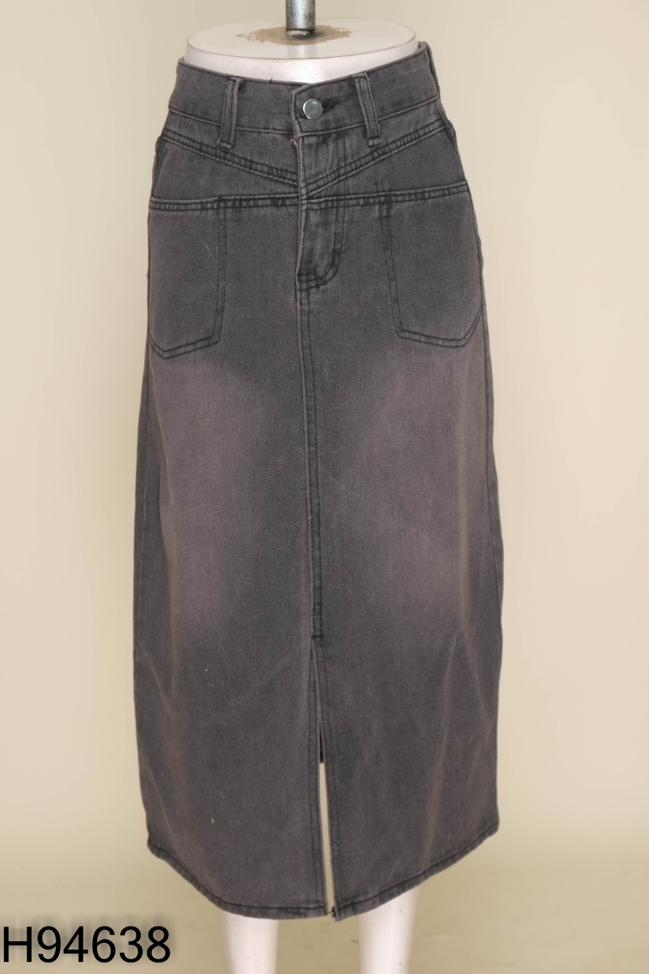 Chân váy jeans xám