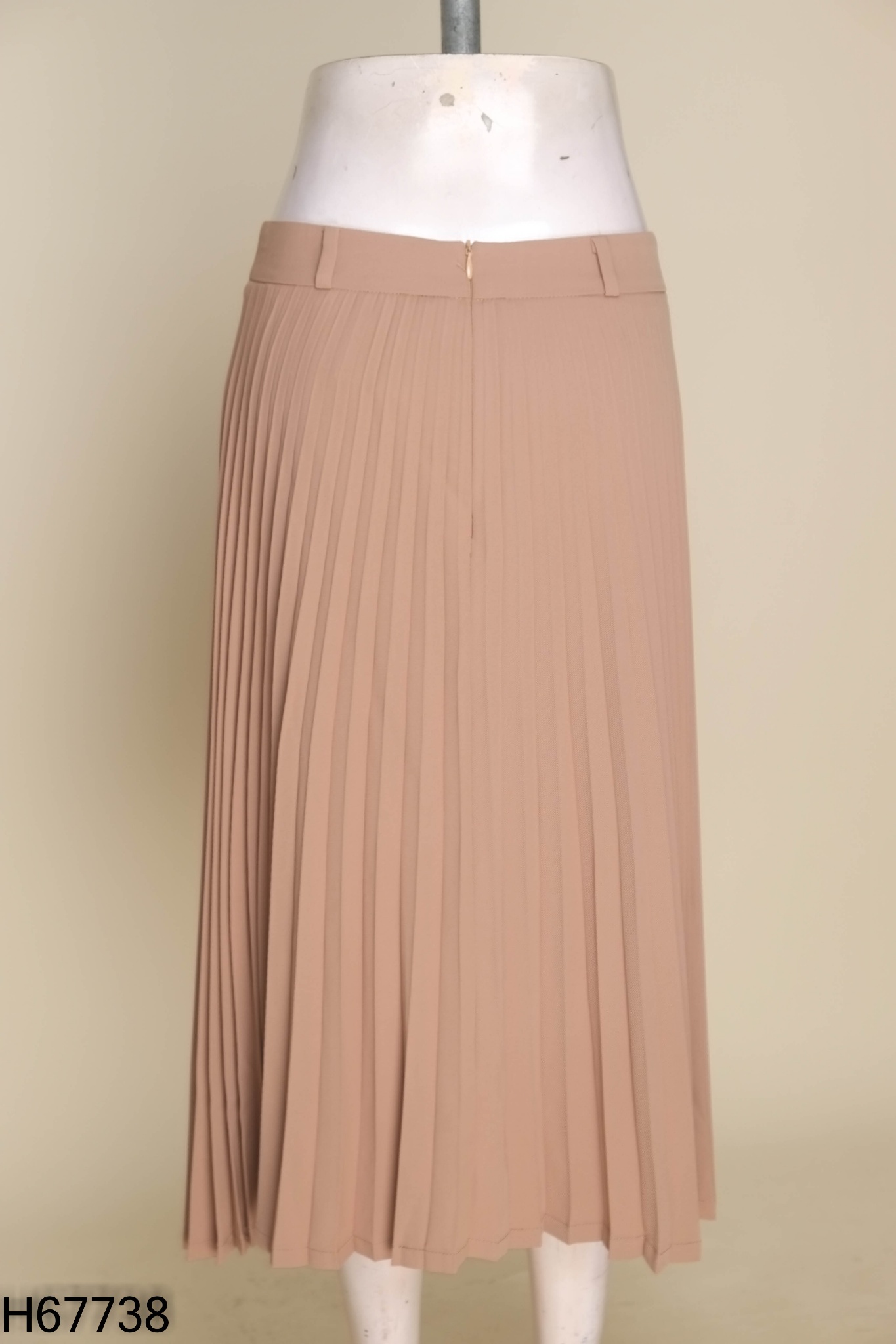 Chân váy BEAUTE BY V nâu xếp ly