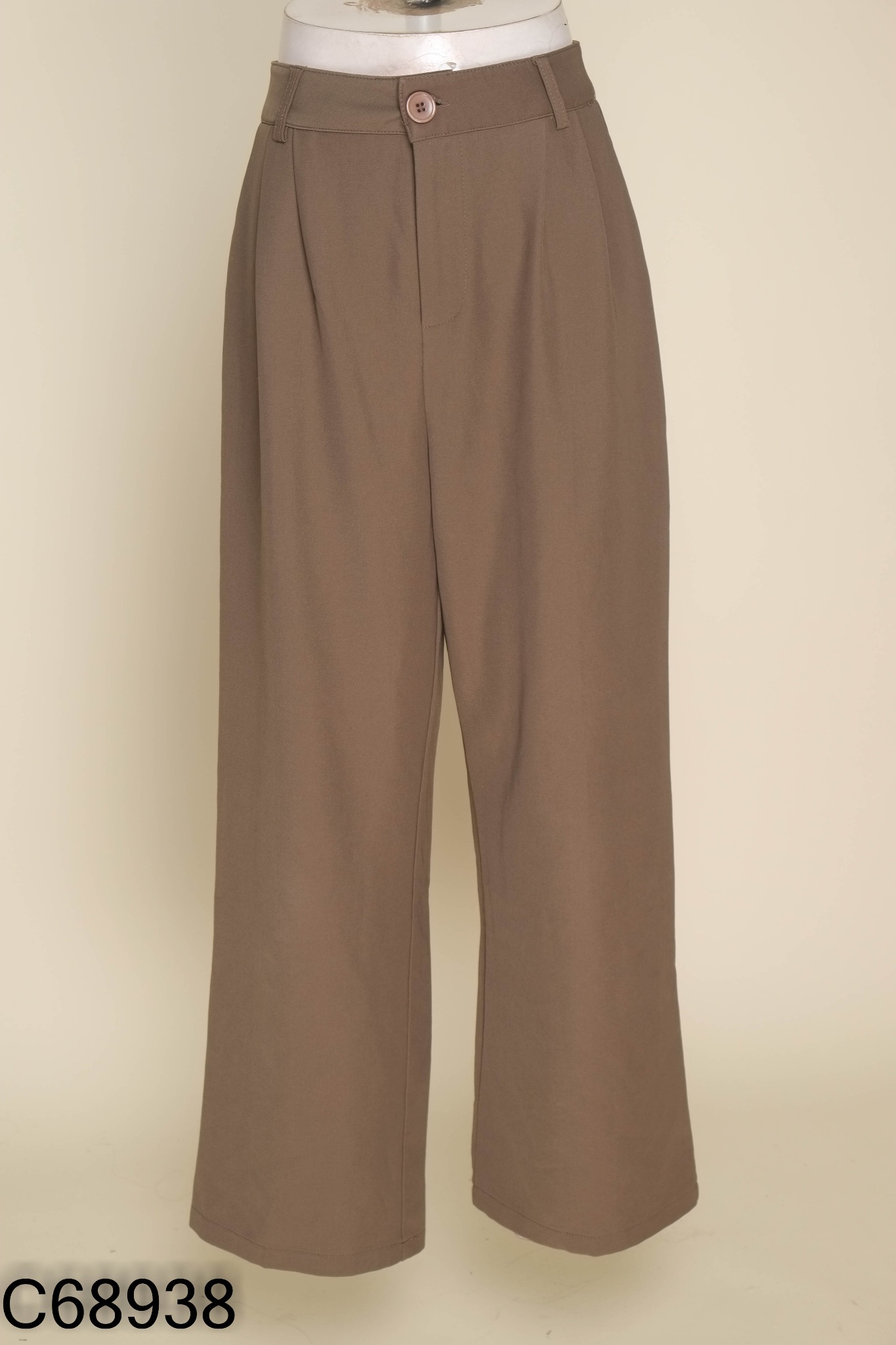 Quần culottes vải xanh rêu