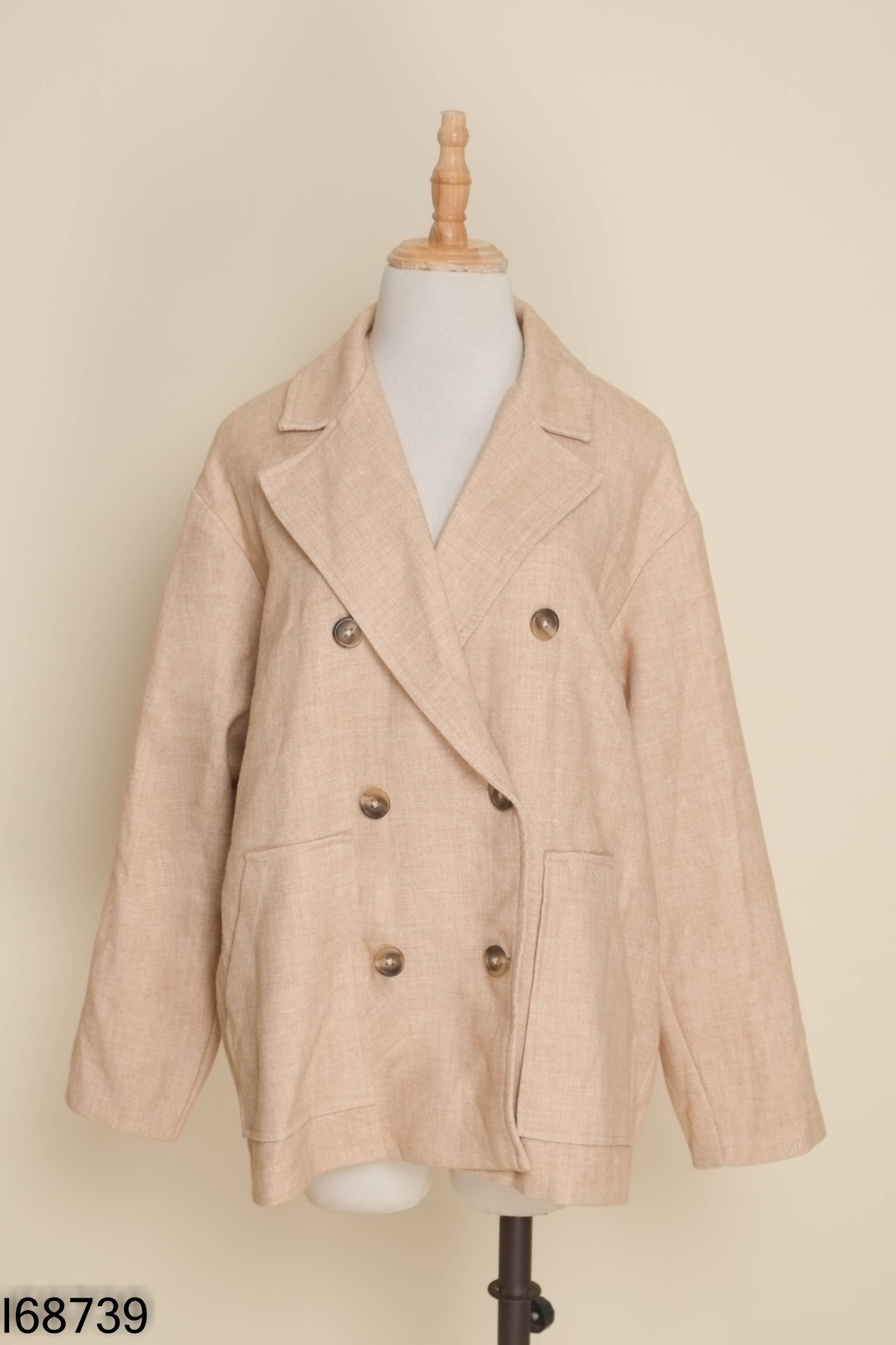 Áo MADELEN khoác dạ be nâu