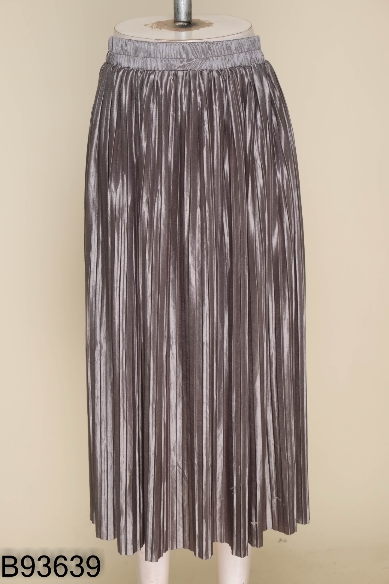 Chân váy MIJOO xám xếp ly